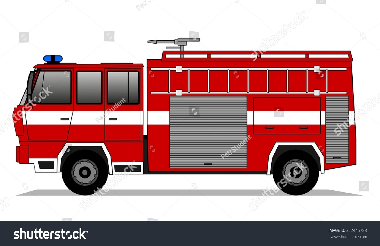 Fire Truck Stock Illustration 352445783 