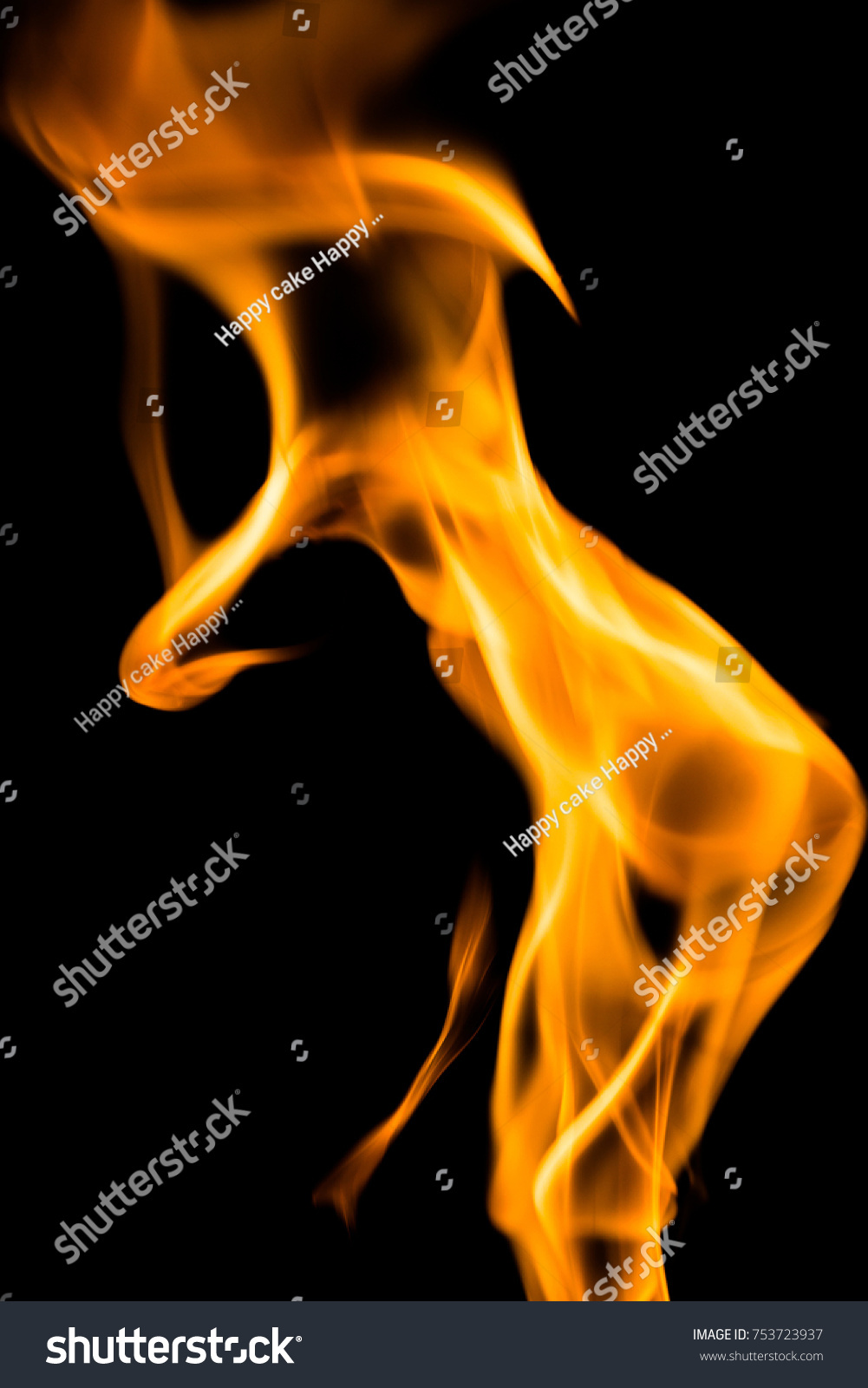 Fire Motion Blur Effect Over Black Stock Photo Edit Now 753723937