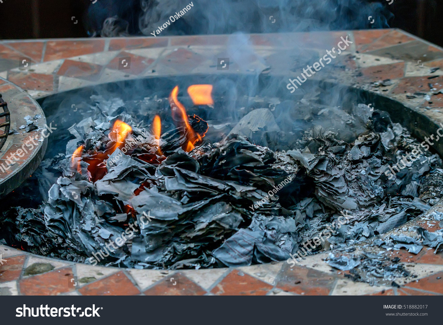 Fireplace Fire Ashes Stock Photo (Edit Now) 518882017 - Shutterstock