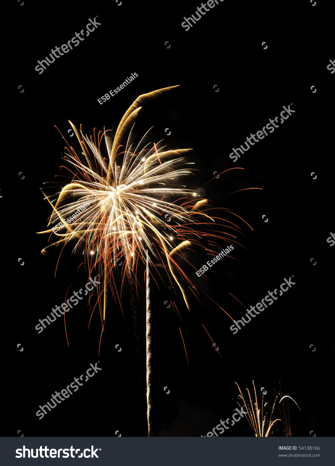 Fireworks Celebration With Various Effects Stock Photo 54138166 ...