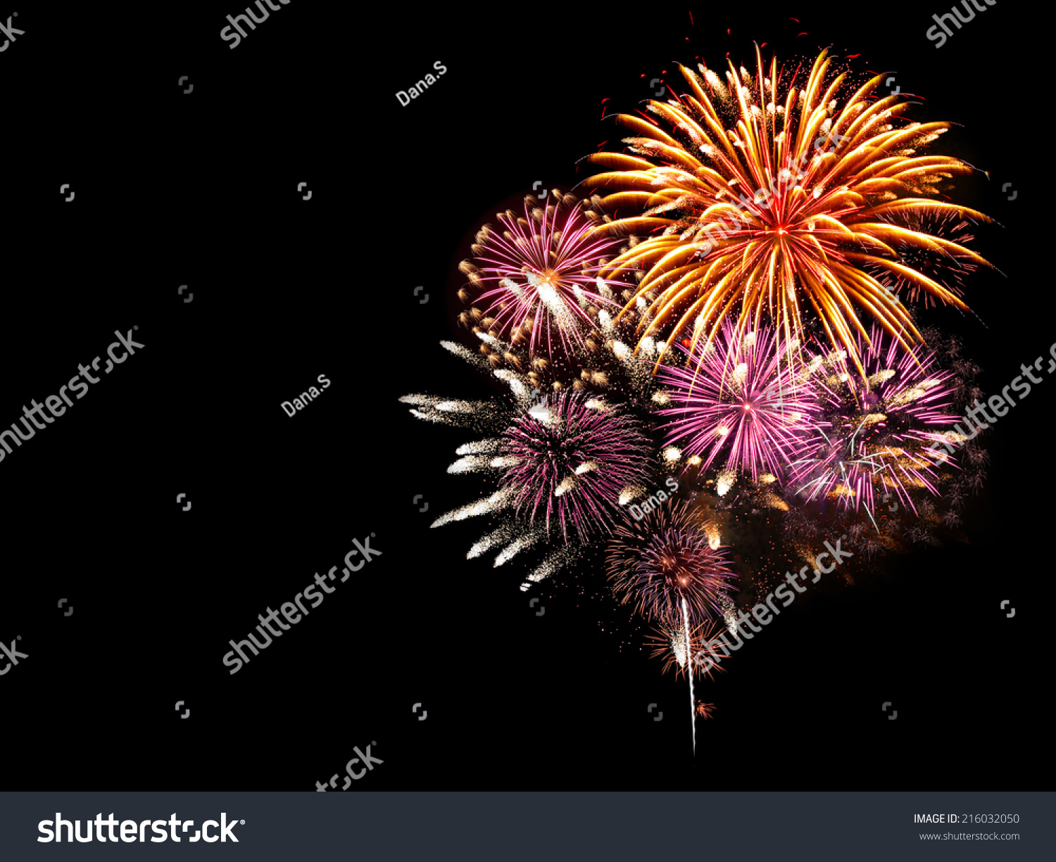 Fireworks Light Sky Dazzling Display Stock Photo 216032050 | Shutterstock 