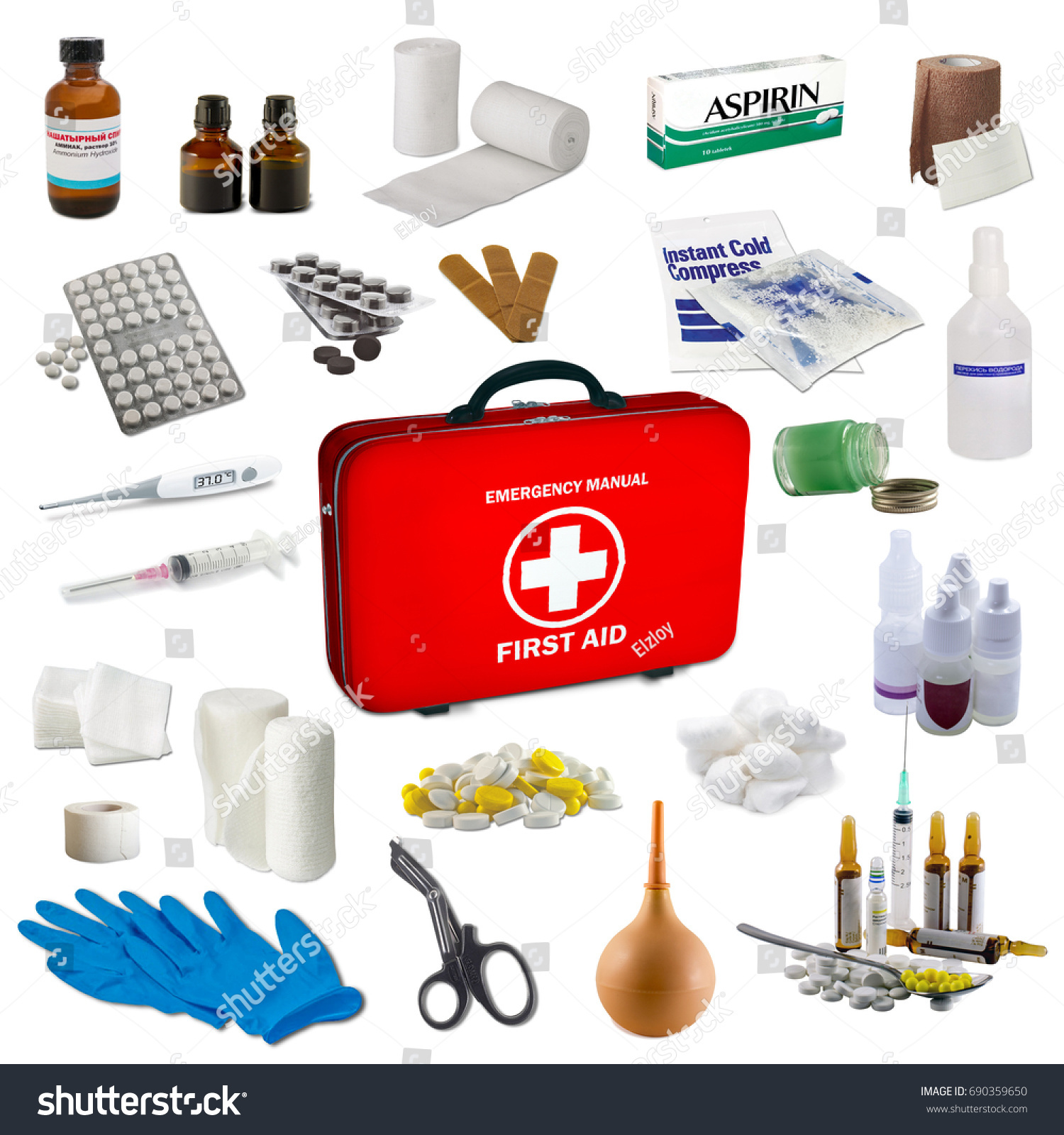 first aid box equipment