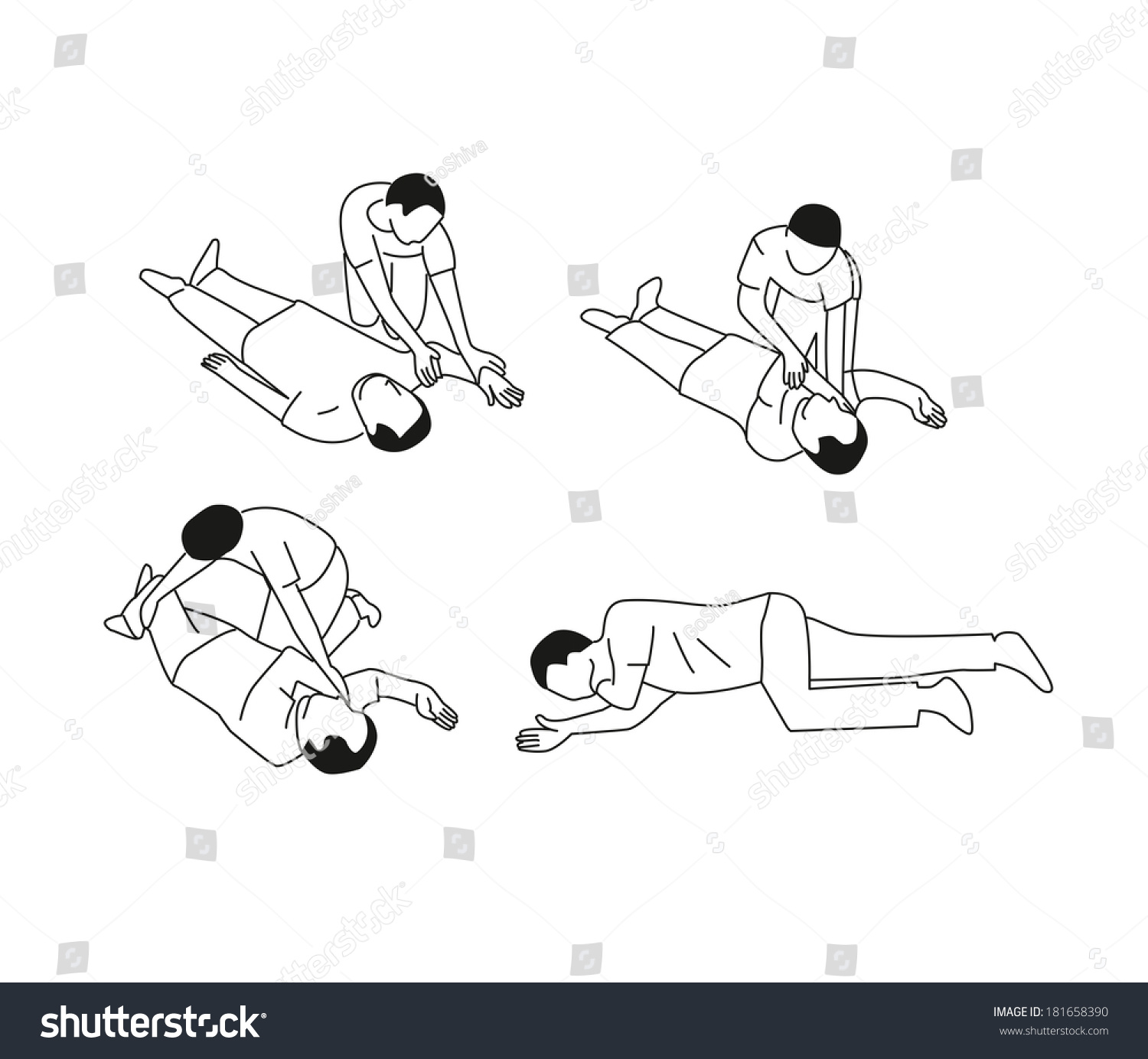 First Aid Recovery Position Stock Illustration 181658390 Shutterstock First Aid Recovery Position Stock Illustration 181658390 Shutterstock