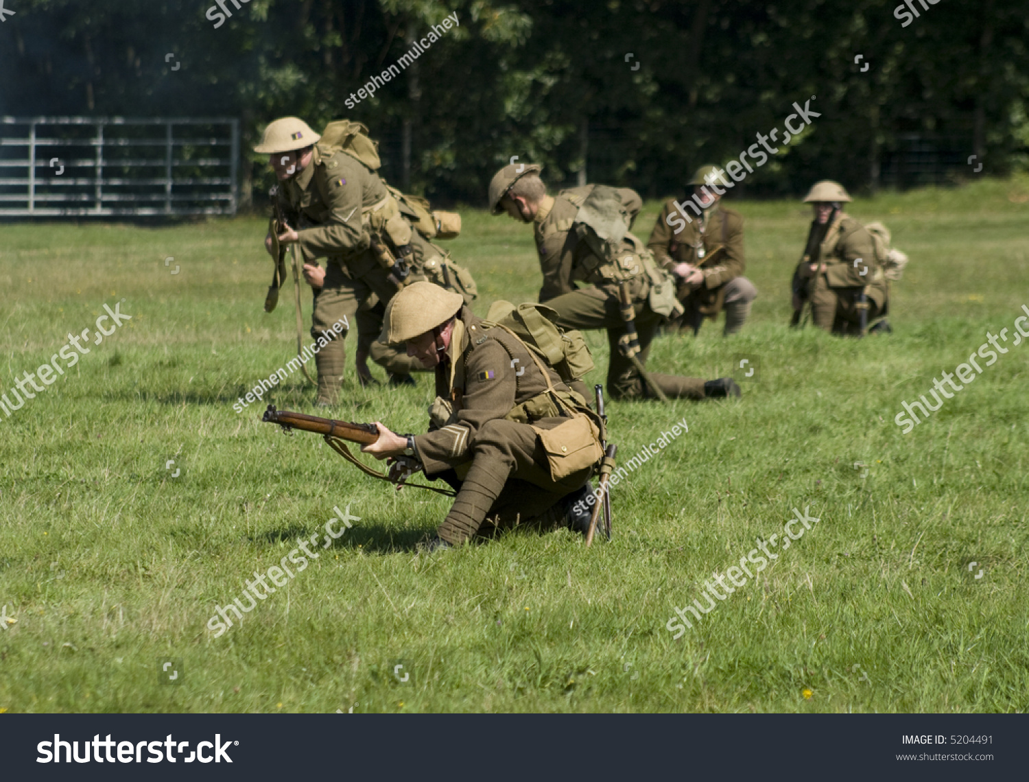 First World War British Soldiers Reenactment Stock Photo 5204491 ...