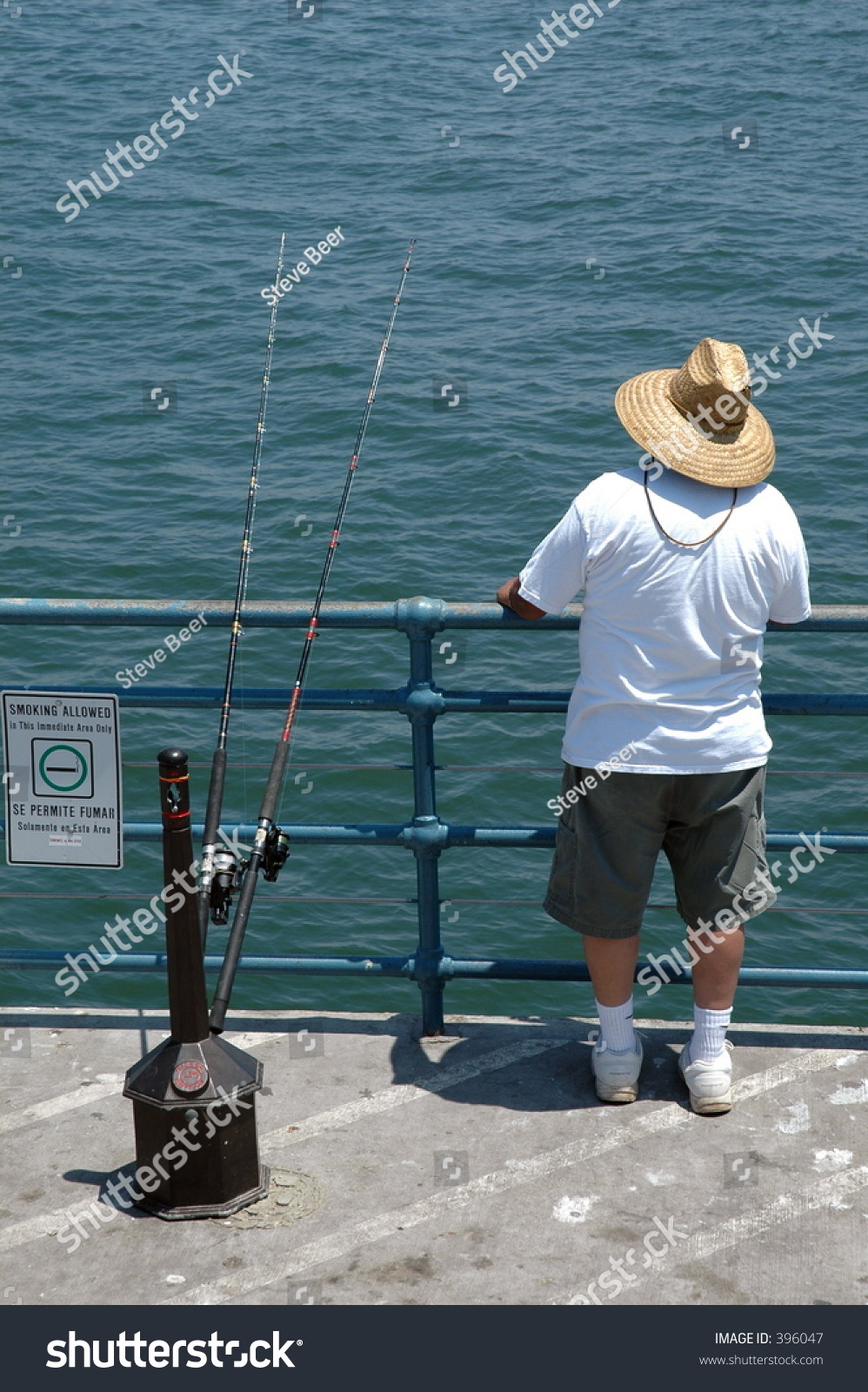 Fishing On Santa Monica Pier Los Stock Photo (Edit Now) 396047