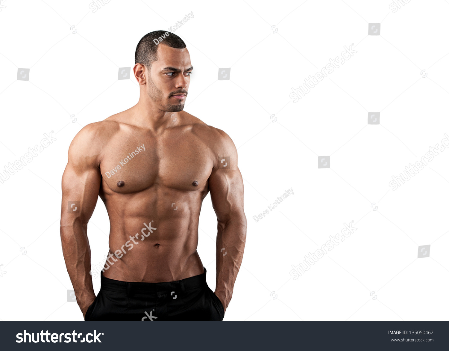 Fitness Man On White Background Six Stock Photo (Edit Now) 135050462