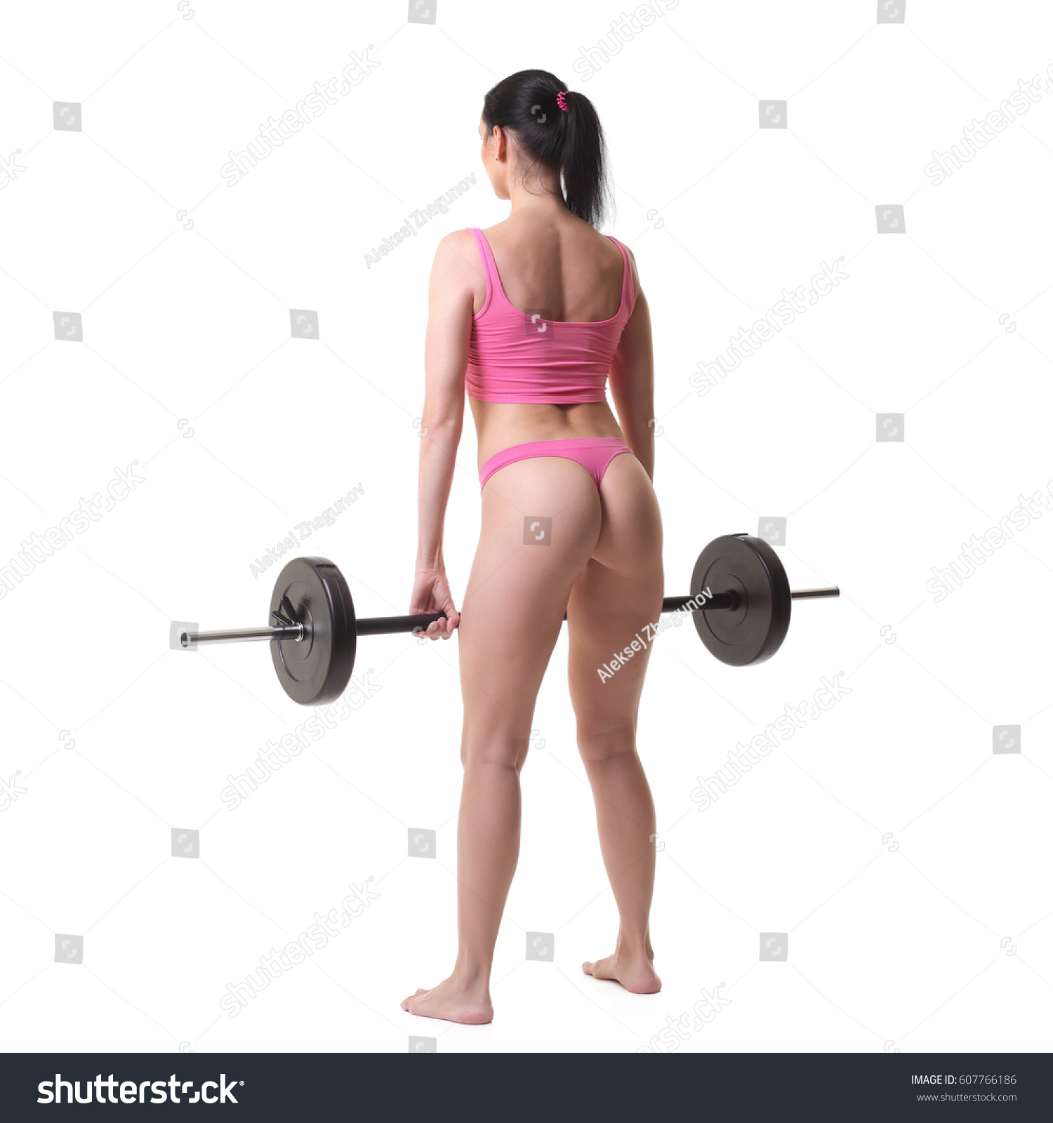 Fitness Sexy Woman Isolated On White Stock Photo Edit Now Shutterstock