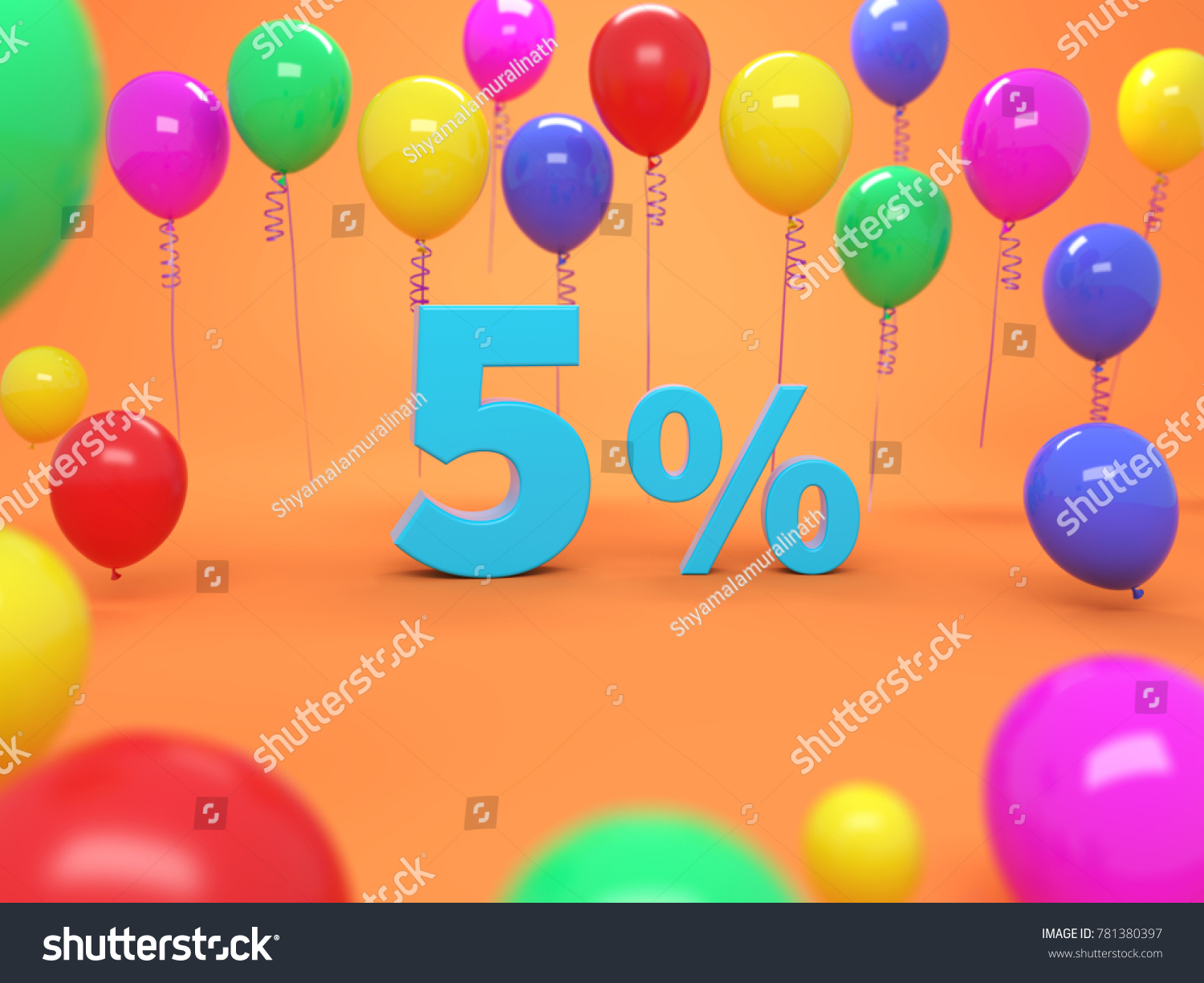 five-percent-concept-3d-rendered-image-stock-illustration-781380397