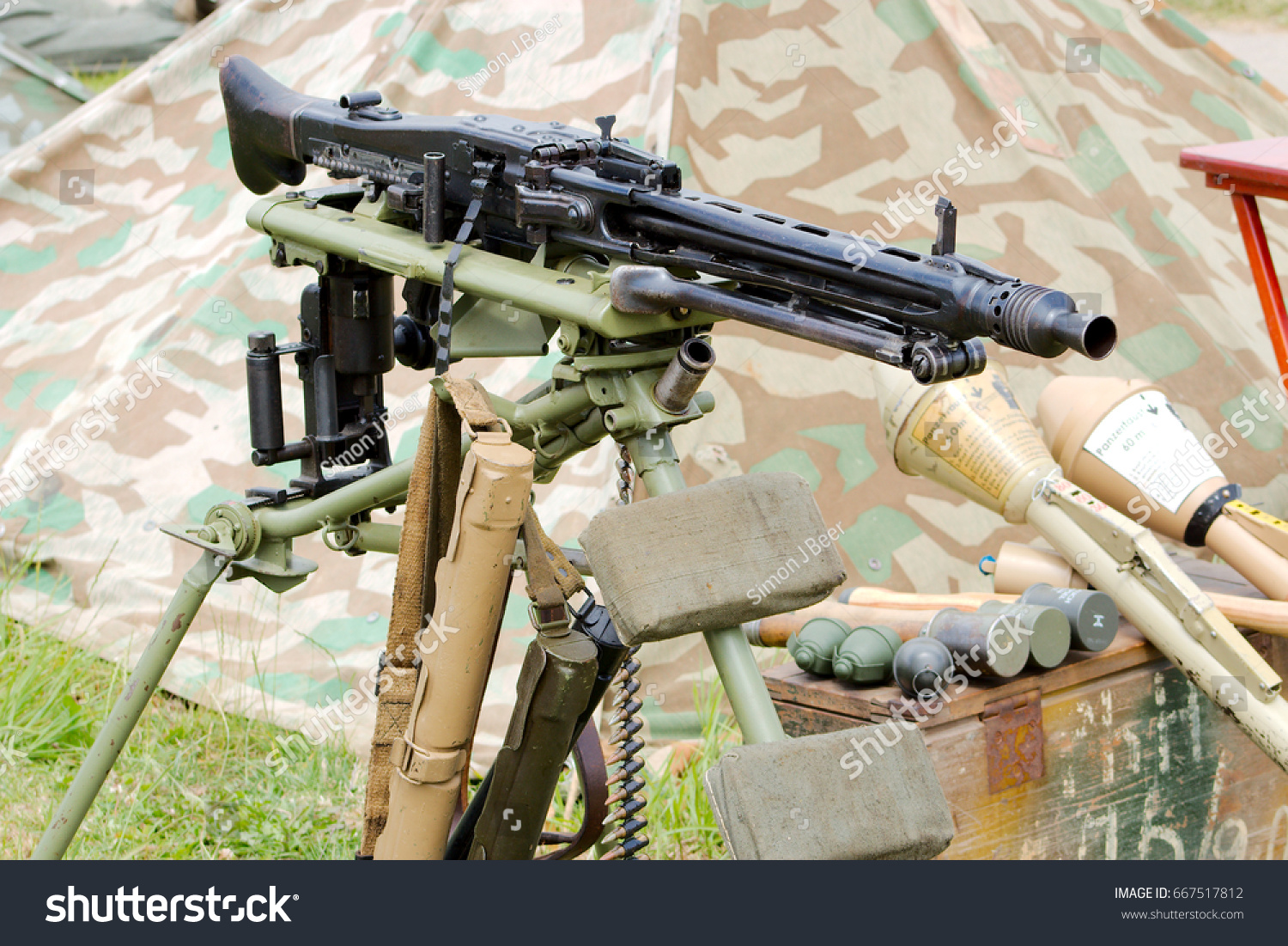 Fixed Mg34 Maschinengewehr 34 Mg 34 Stock Photo (Edit Now) 667517812