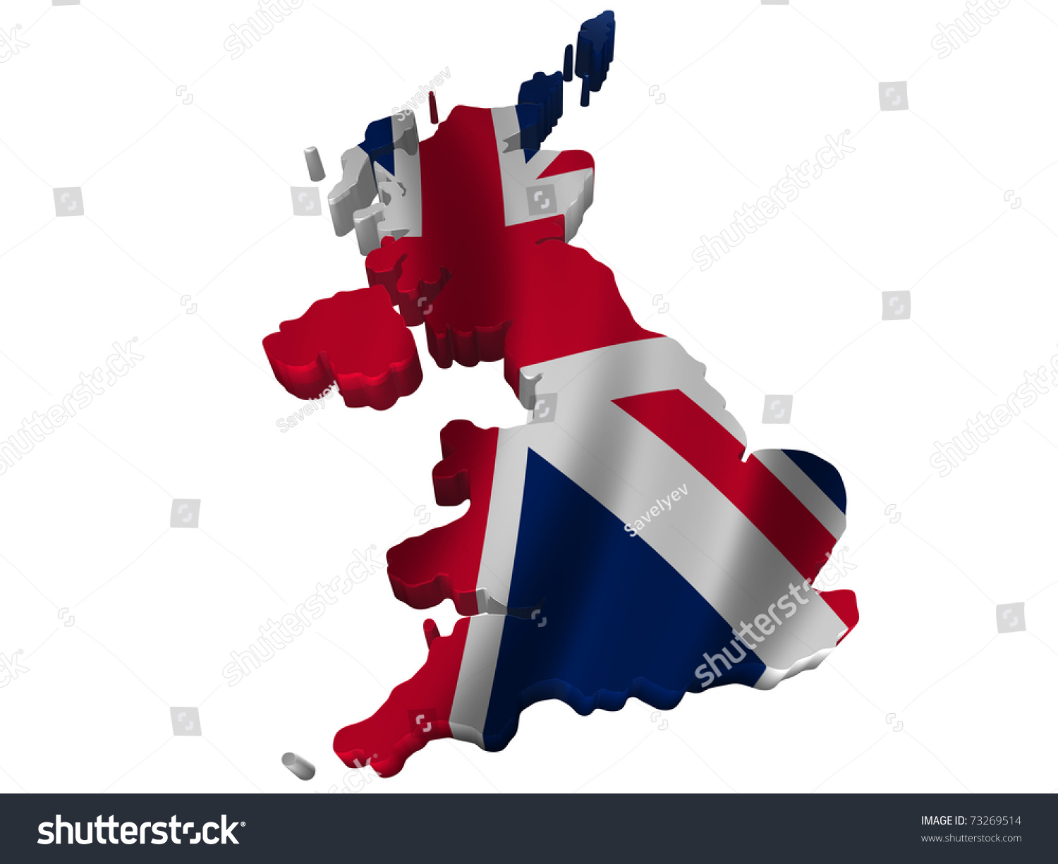 Flag And Map Of United Kingdom Stock Photo 73269514 : Shutterstock