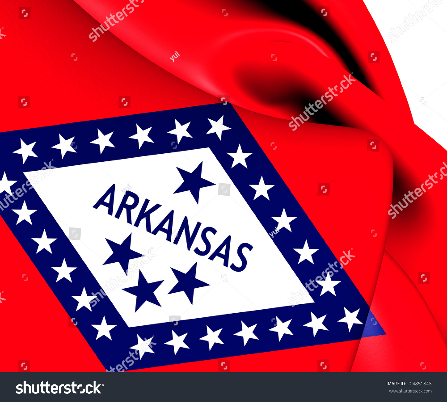 Flag Of Arkansas, Usa. Close Up. Stock Photo 204851848 : Shutterstock