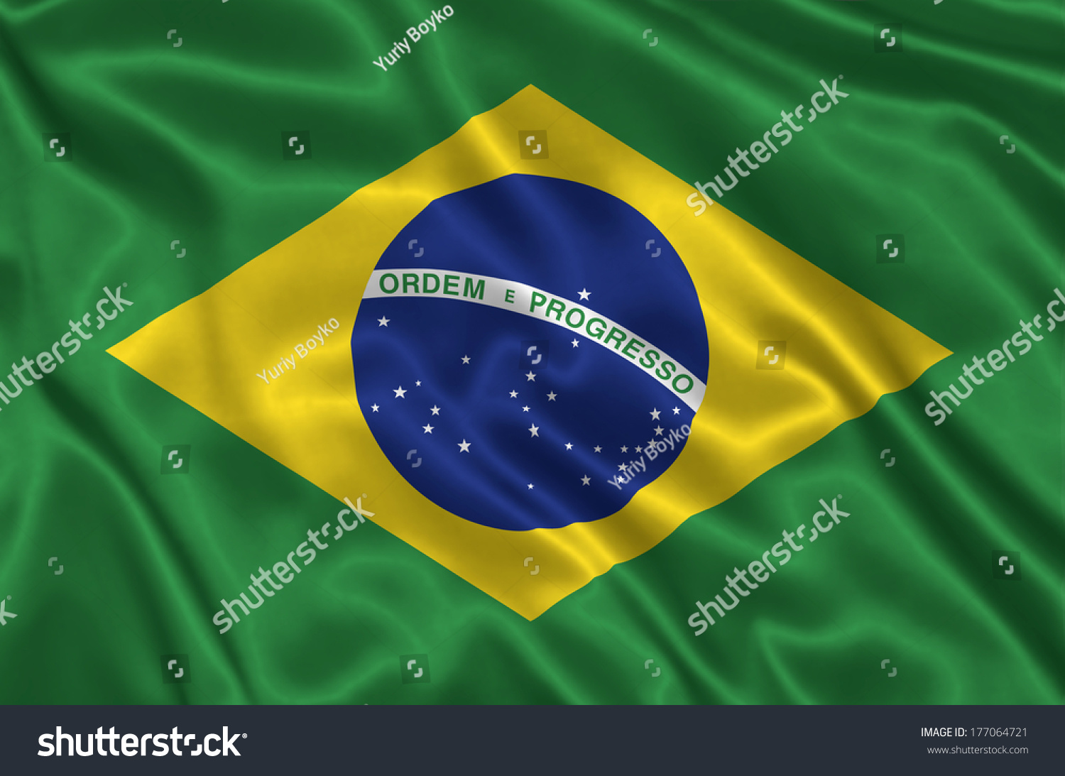 Flag Of Brazil Stock Photo 177064721 : Shutterstock