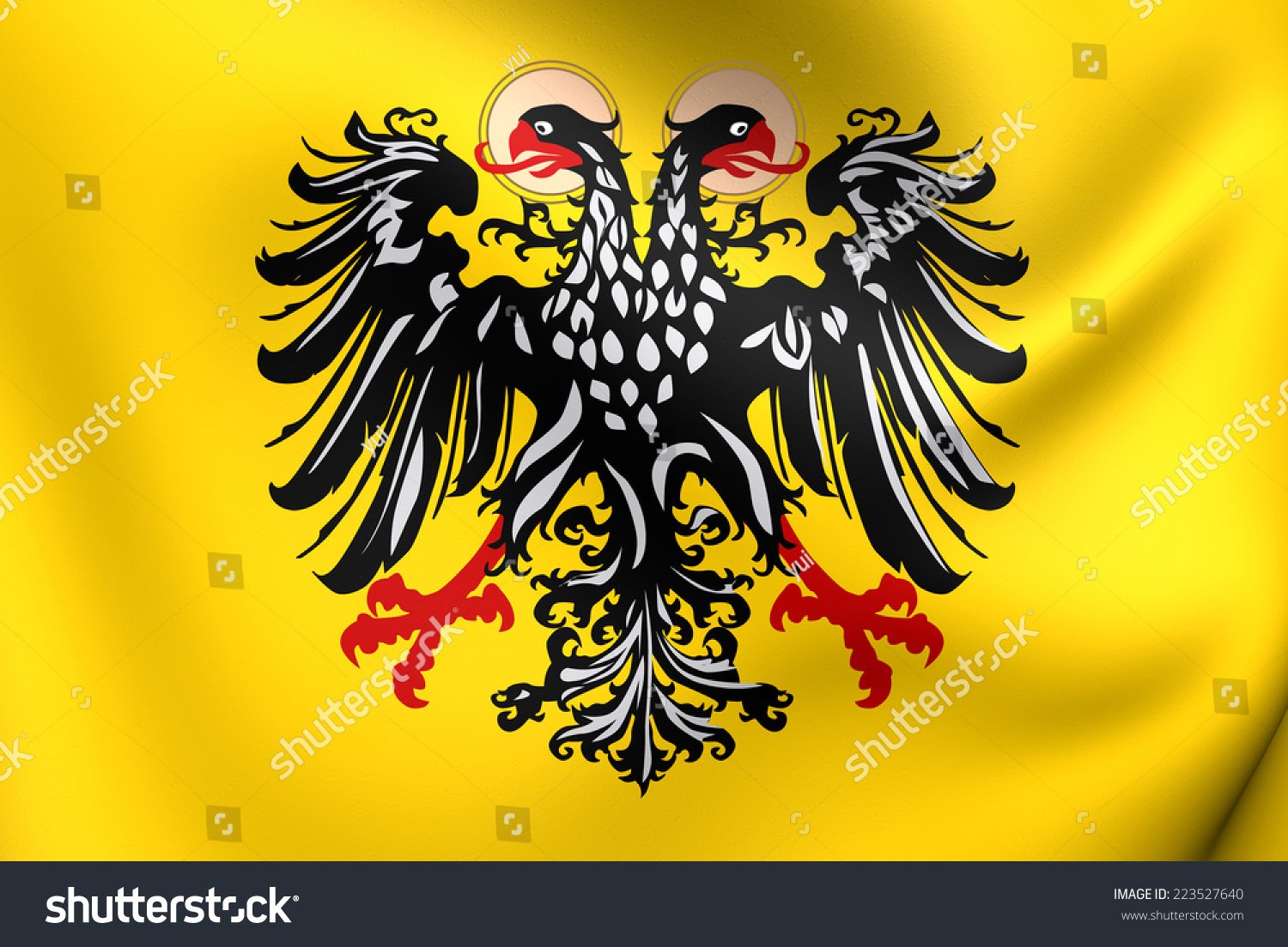 Flag Of Holy Roman Empire (1400-1806). Close Up. Stock Photo 223527640 ...