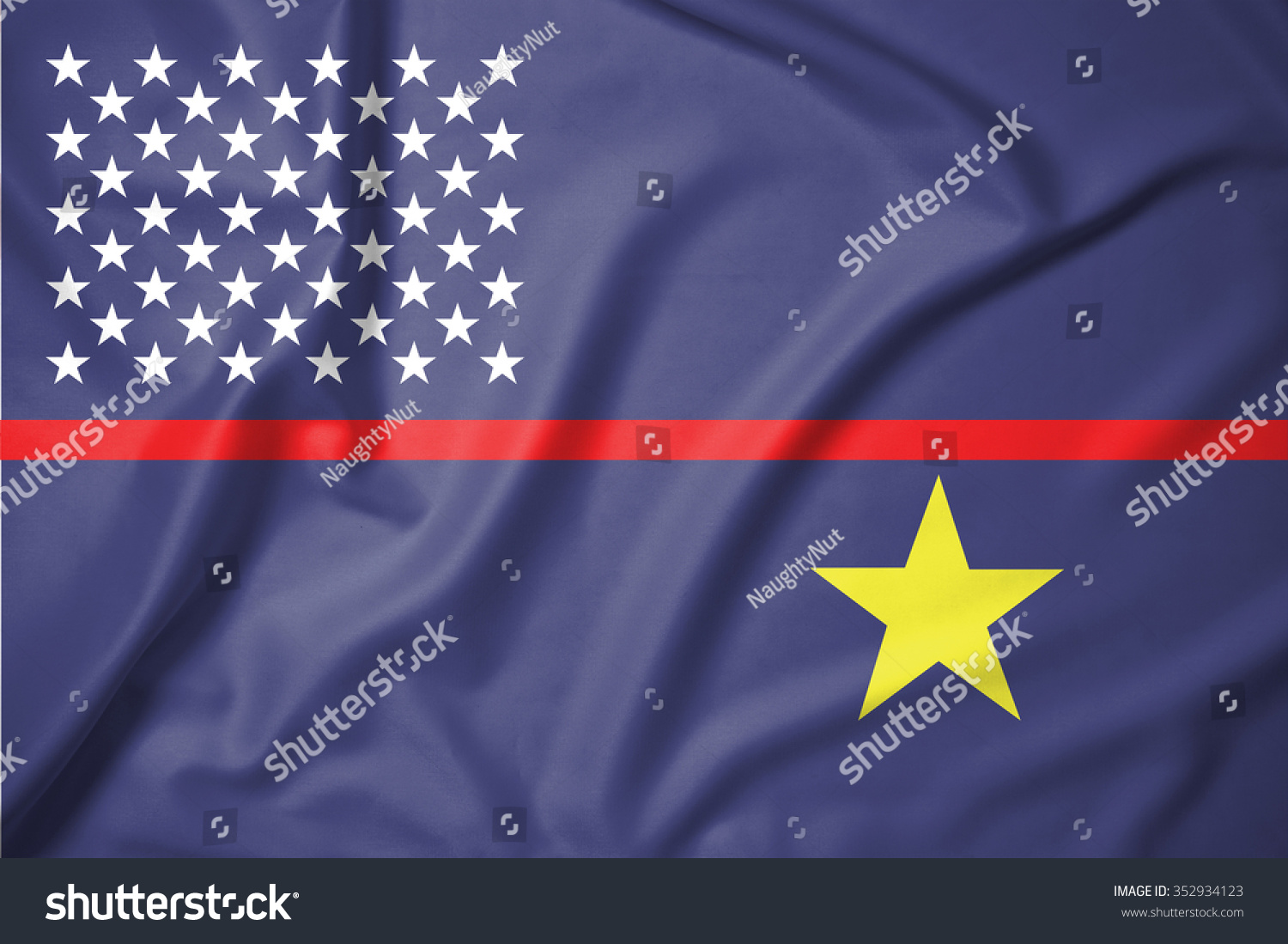 Flag Of Jarvis Island On Soft And Smooth Silk Texture Stock Photo ...