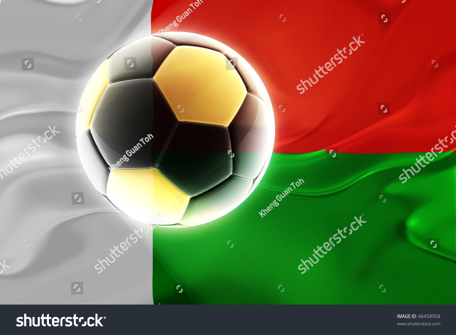 Flag Madagascar National Country Symbol Illustration Stock Illustration ...