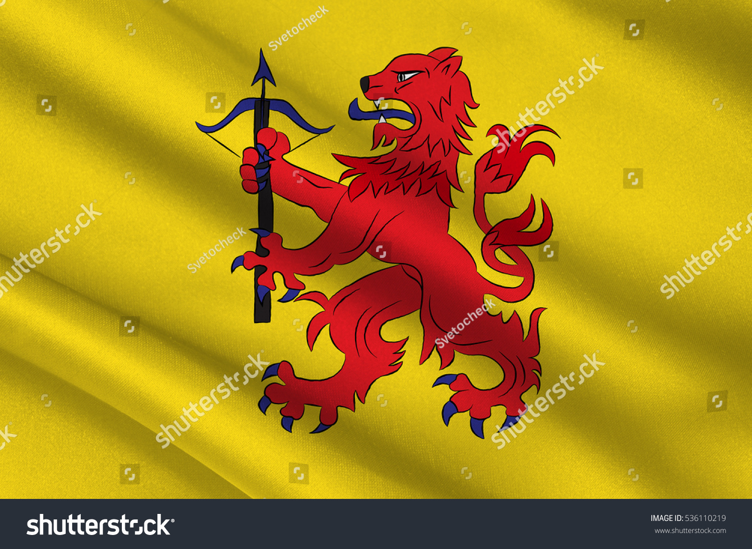 Flag Of Smaland Is A Historical Province In Southern Sweden. 3d ...