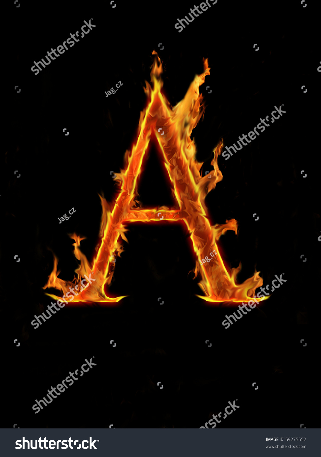 Flaming Font, Letter A Stock Photo 59275552 : Shutterstock