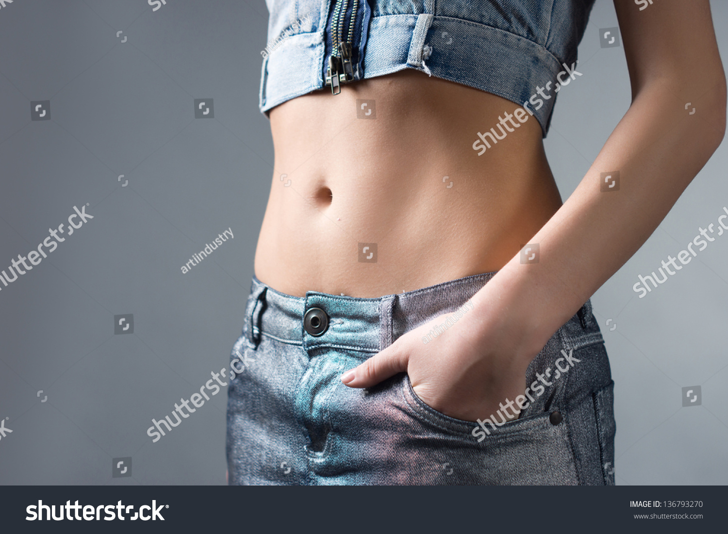 Flat Belly CloseUp Stock Photo 136793270 Shutterstock