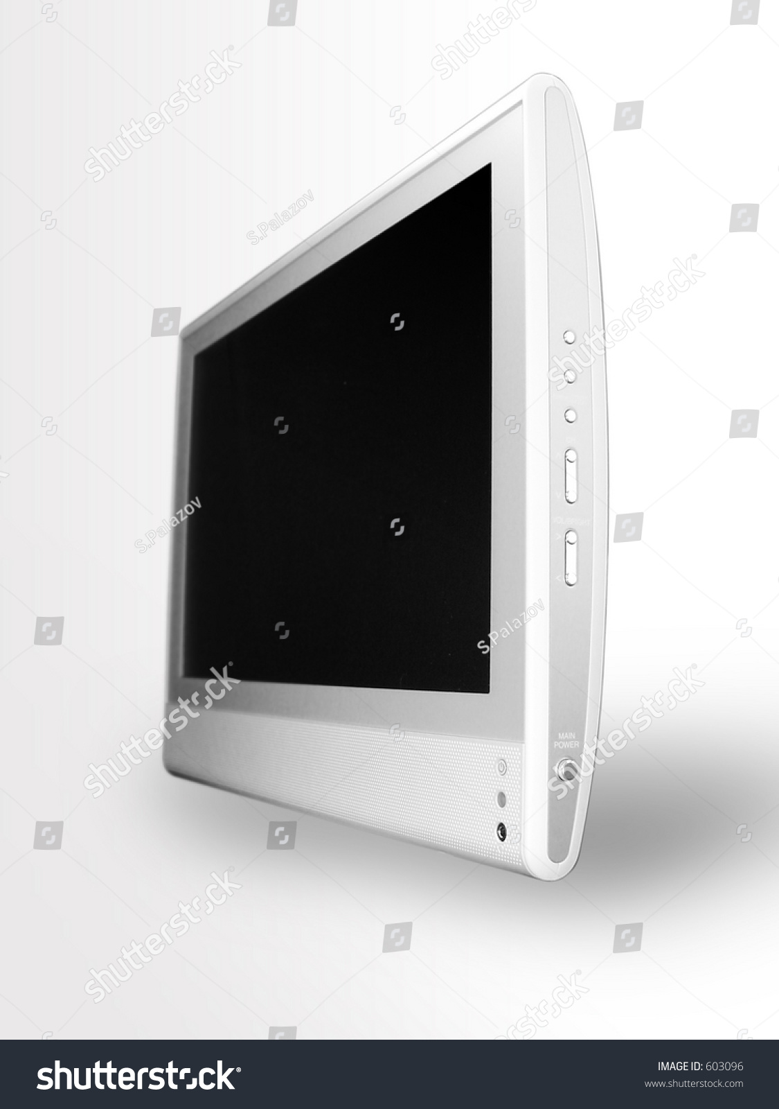 Flat Screen Tv - Isolated - White Background Stock Photo 603096