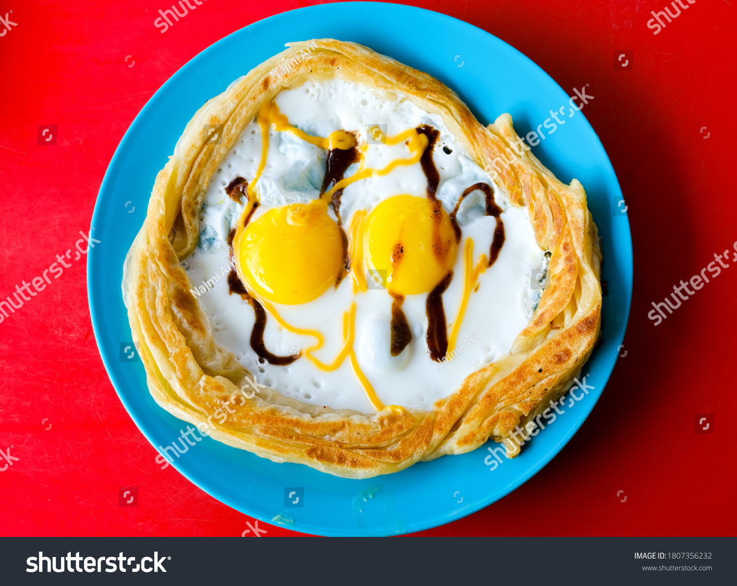 Flatlay Picture Roti Sarang Burung Serve Stock Photo Edit Now 1807356232