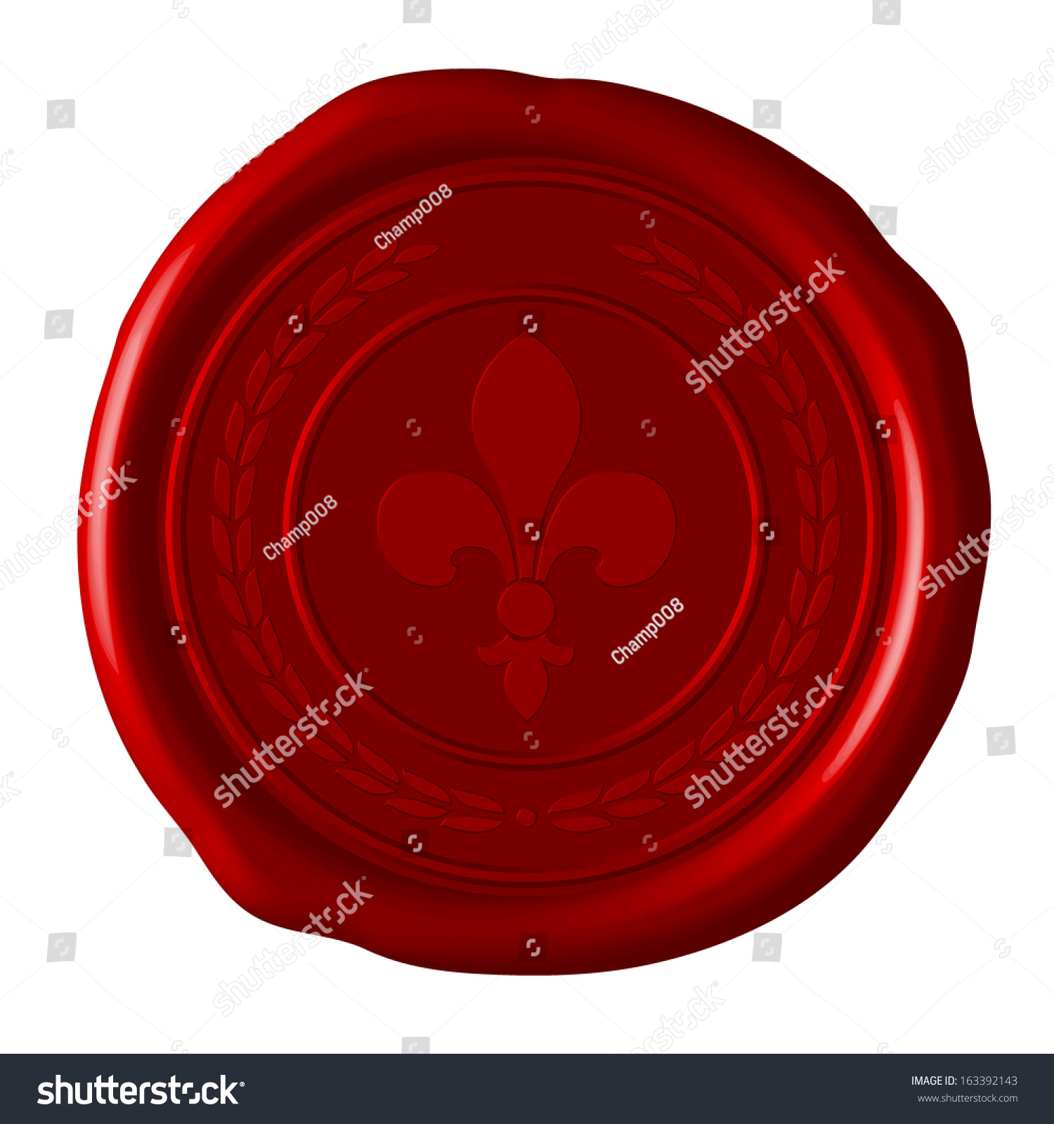 Fleurdelis Symbol Wreath On Sealing Wax Stock Illustration 163392143 Shutterstock 7353