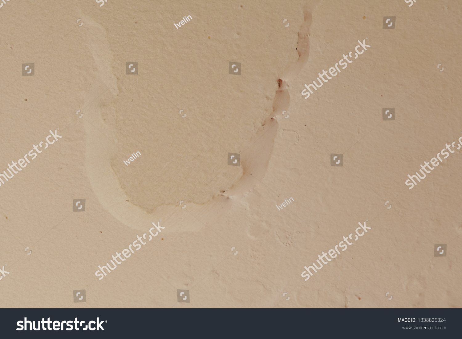 Flooded Cracked Plaster On Ceiling Stock Photo Edit Now