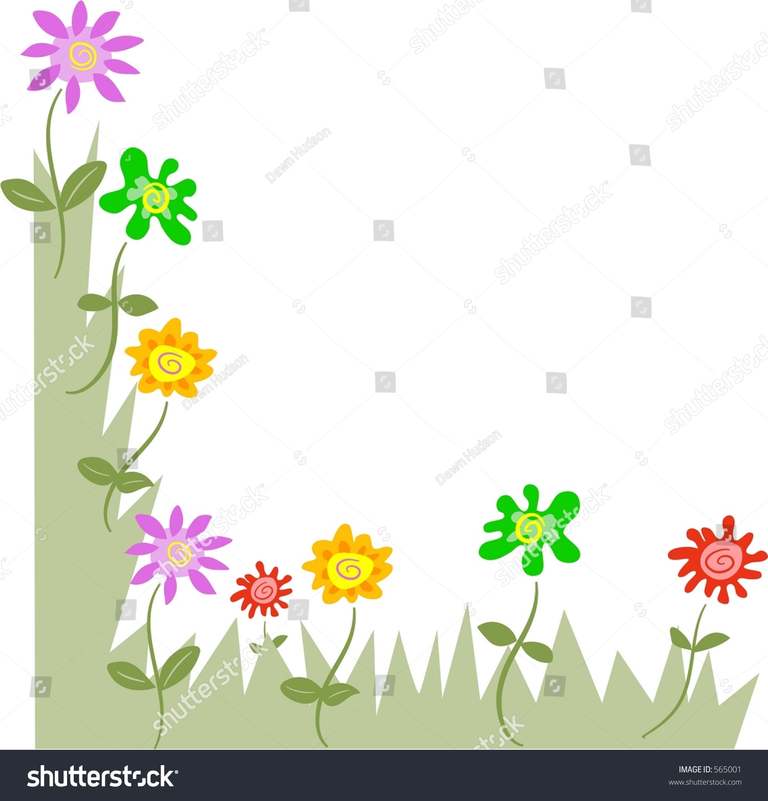 Floral Page Corner Border Stock Photo 565001 : Shutterstock