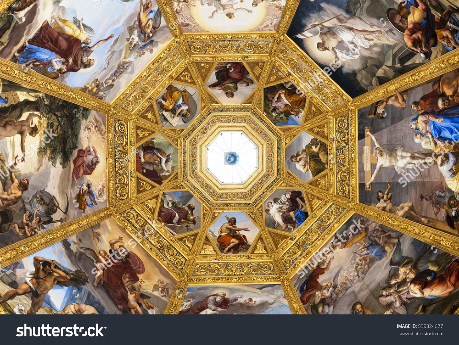 Florencedecember 16 Mural Paintings On Ceilings Stock Photo Edit