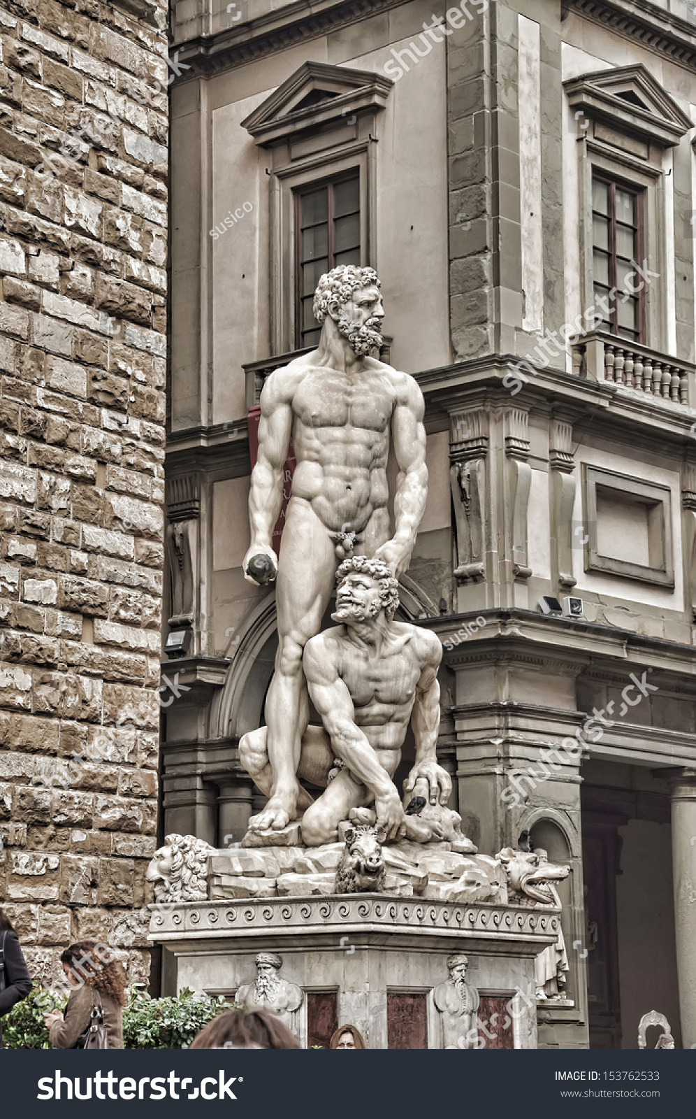 Florence Hercules Cacus By Bandinelli David Stock Photo Edit Now