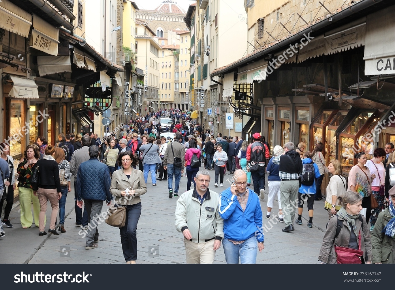 Florence Italy April 30 2015 Crowd Stock Photo Edit Now 733167742