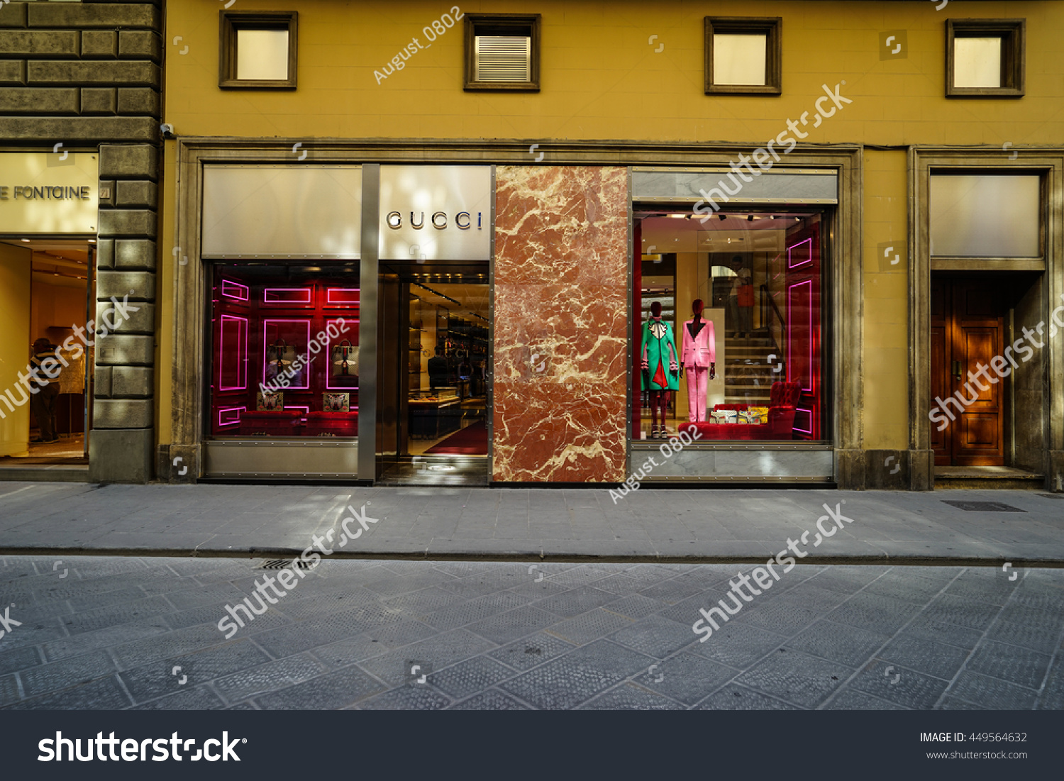 Florence Jun 2016gucci Store Stock Photo (Edit Now) 449564632