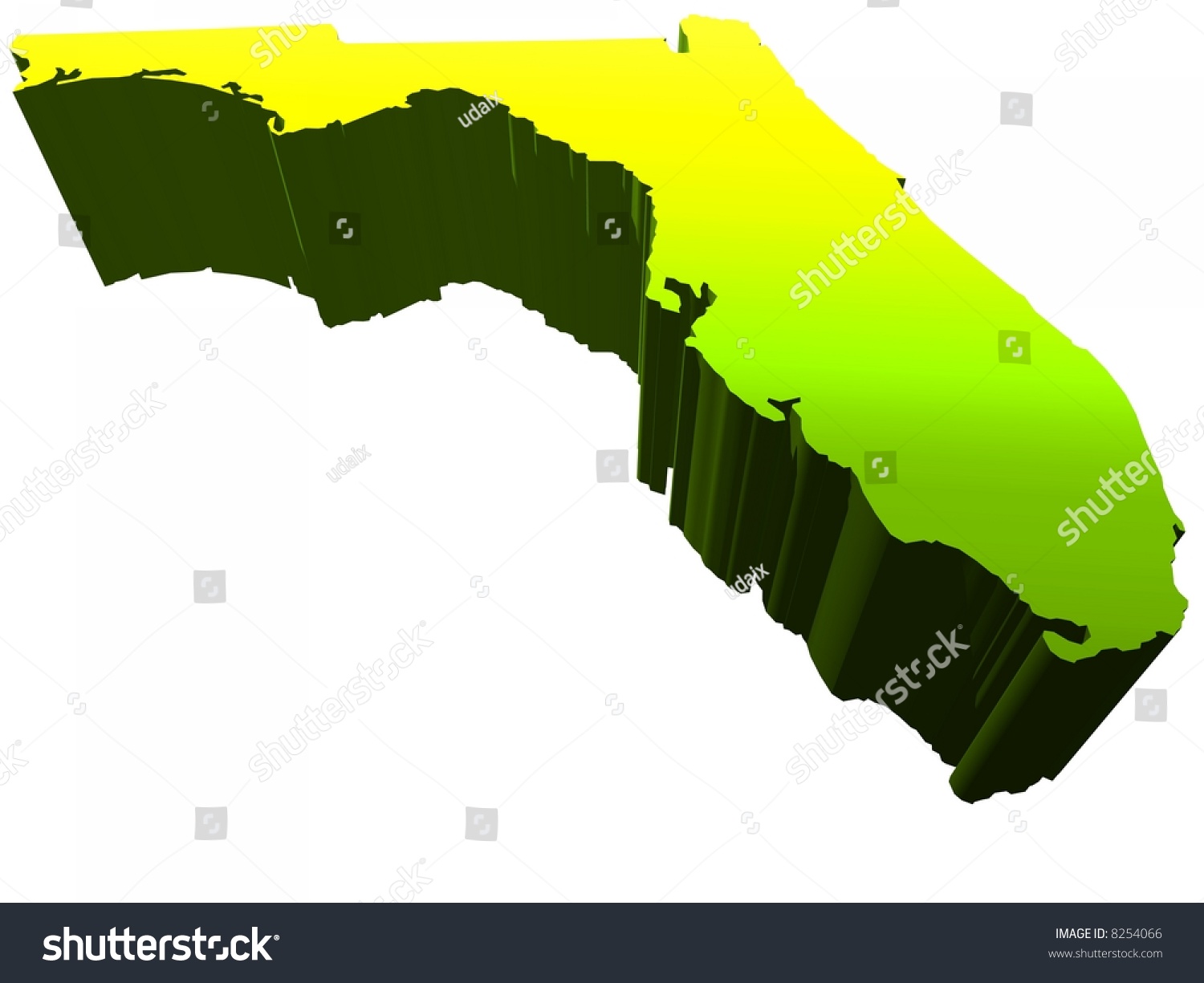 Florida 3d Map Stock Photo 8254066 - Stock Photo Florida D Map 8254066