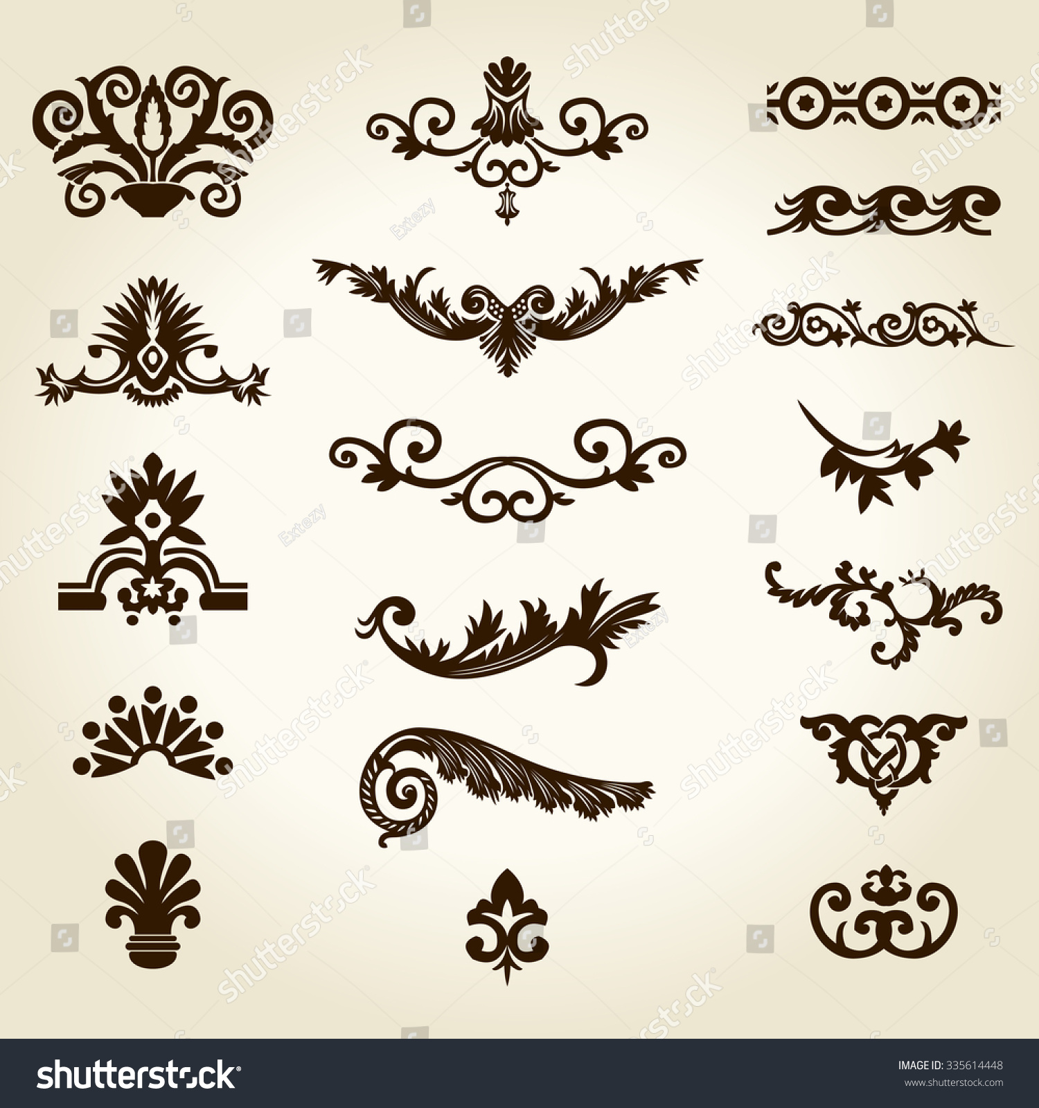 vintage vector royal design Design Elements Vintage Royal Calligraphic Stock Flower