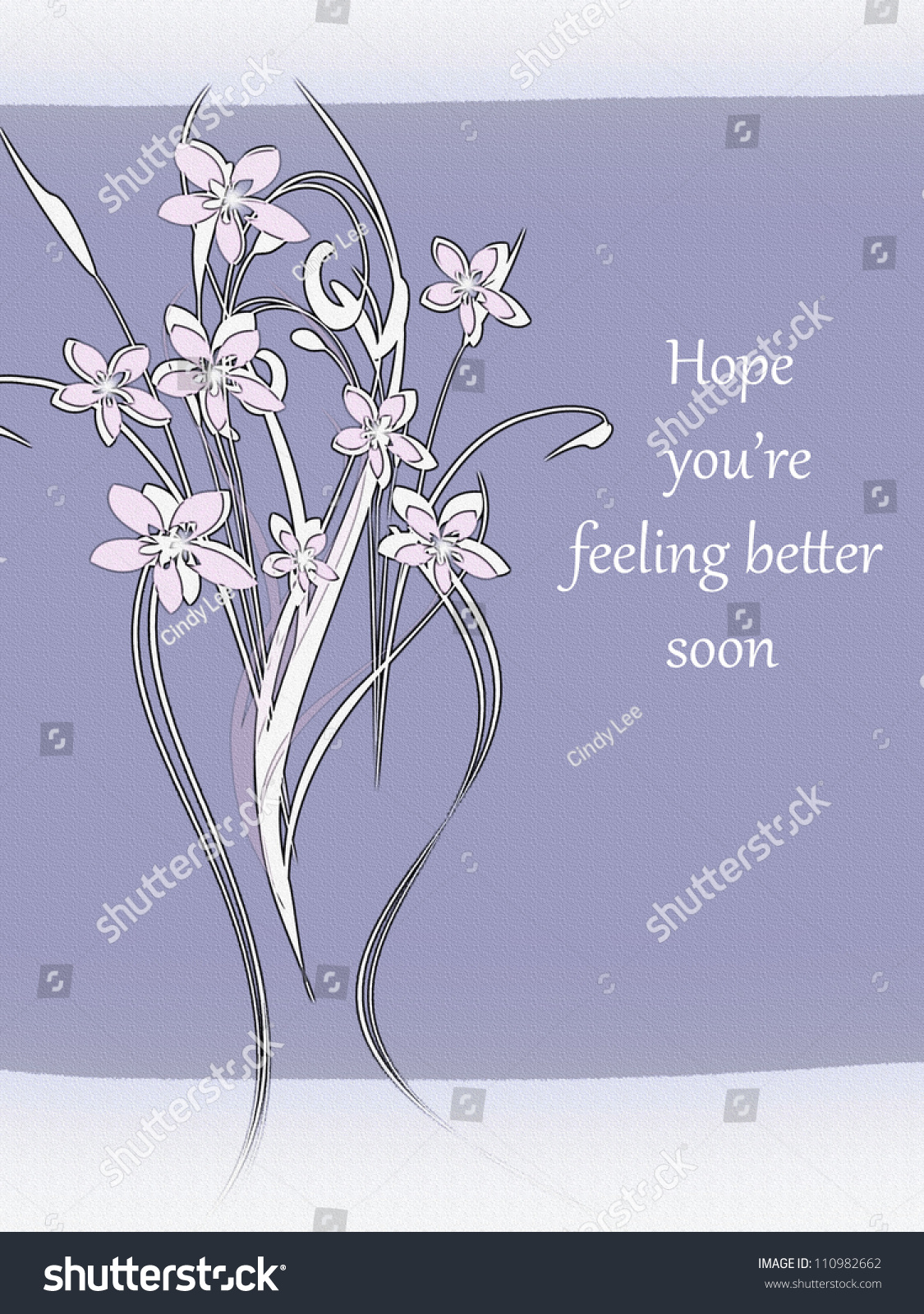 Flowers Hope Youre Feeling Better Soon Stock Illustration 110982662