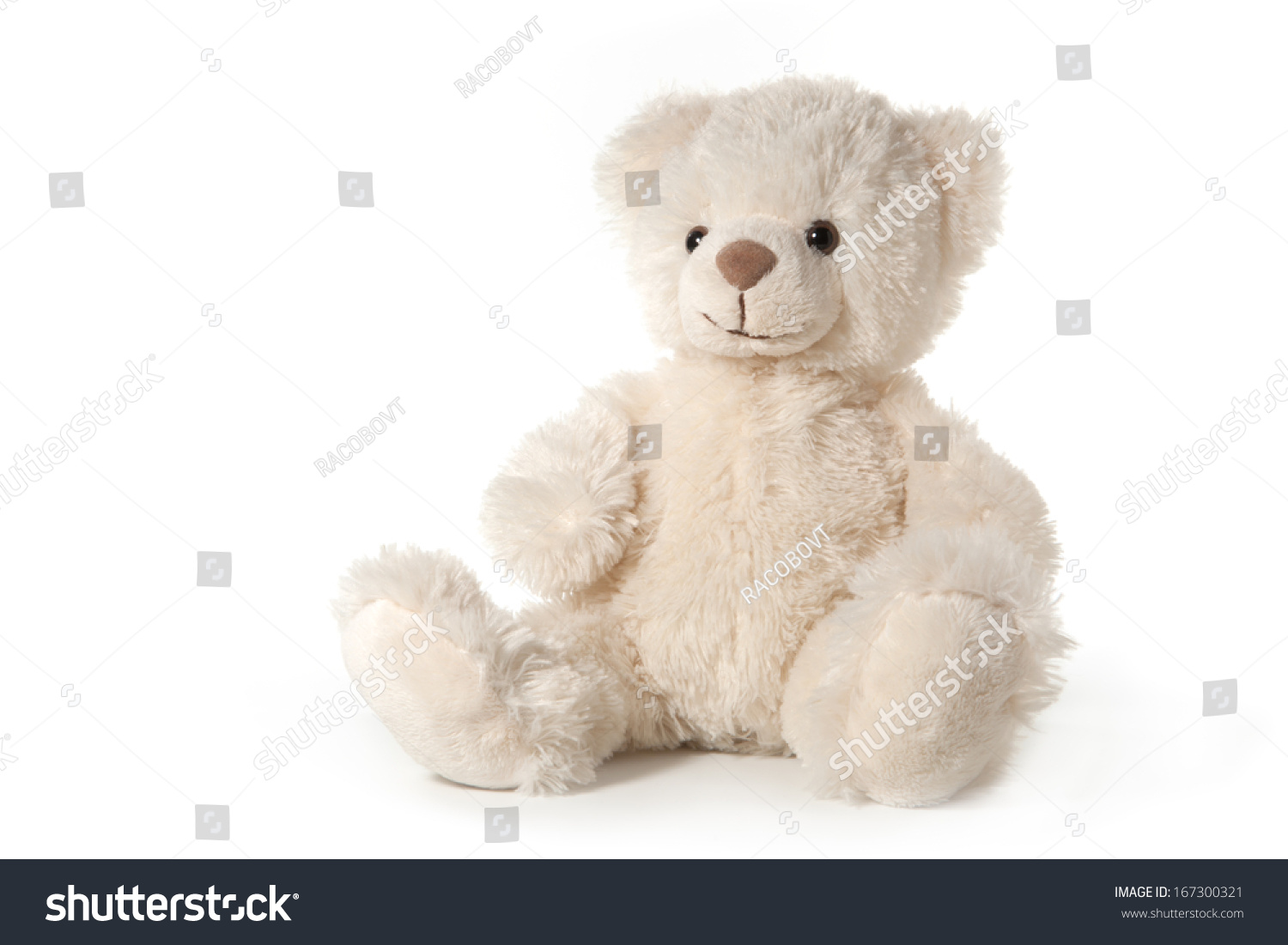 white fluffy teddy bear