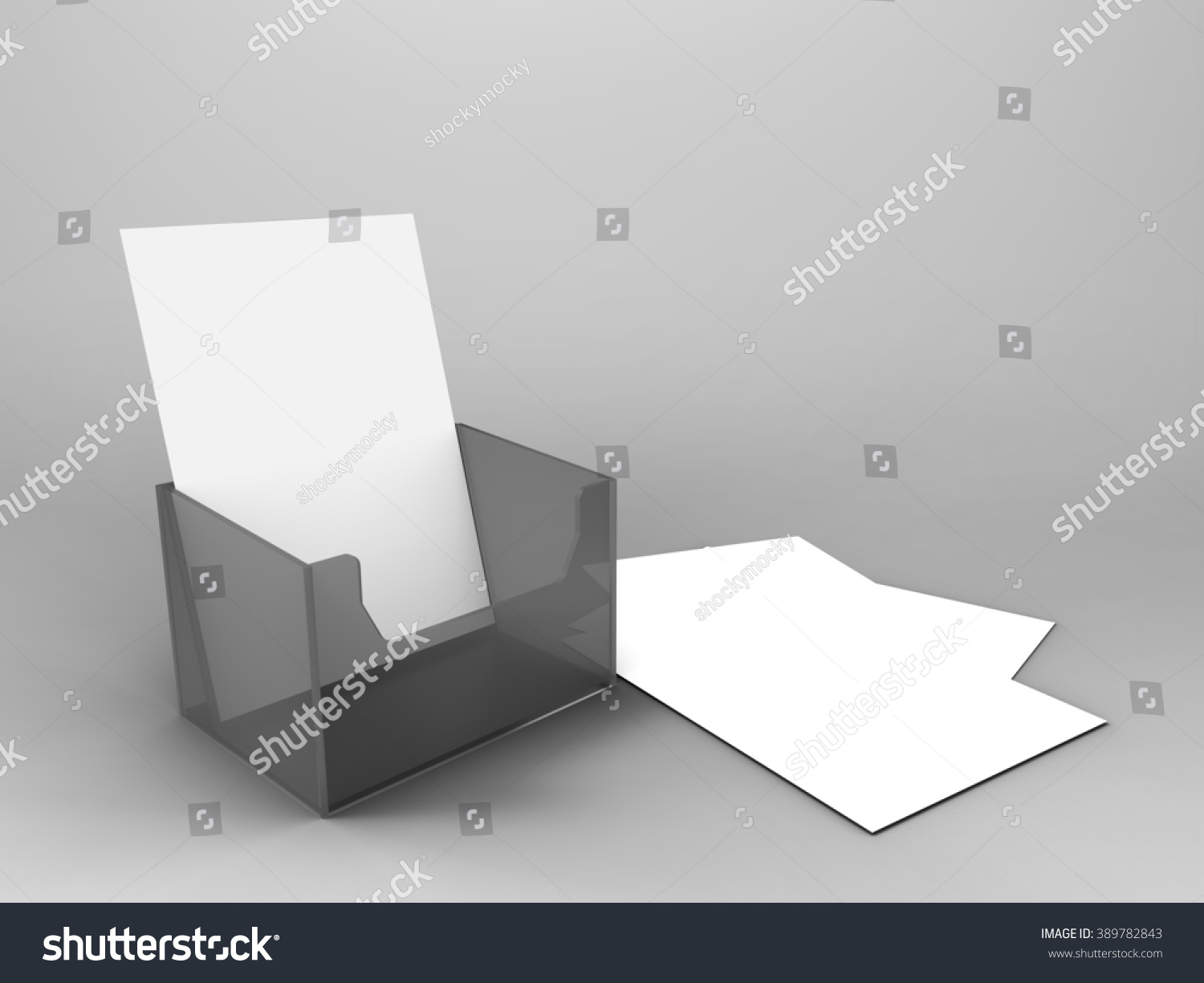 Flyer Holder 3d Render Professional 3d Stockillustration 389782843