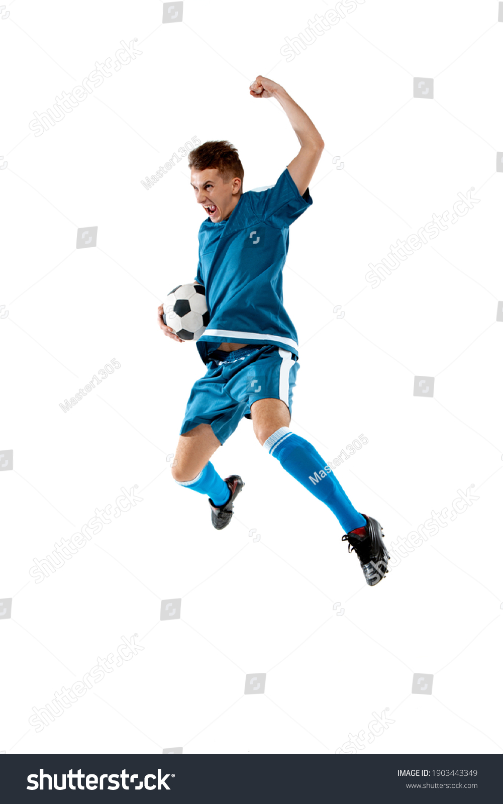 Flying High Funny Emotions Professional Soccer Stock Photo (Edit Now ...