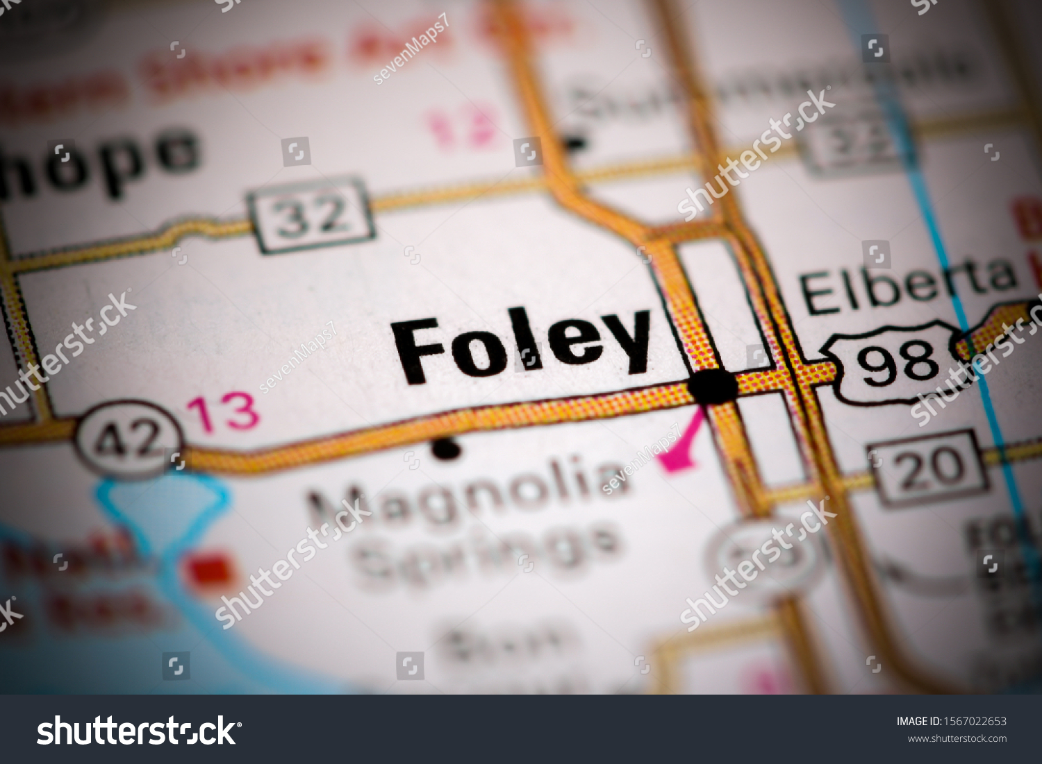 Foley Alabama Usa On Map Stock Photo Edit Now 1567022653   Stock Photo Foley Alabama Usa On A Map 1567022653 