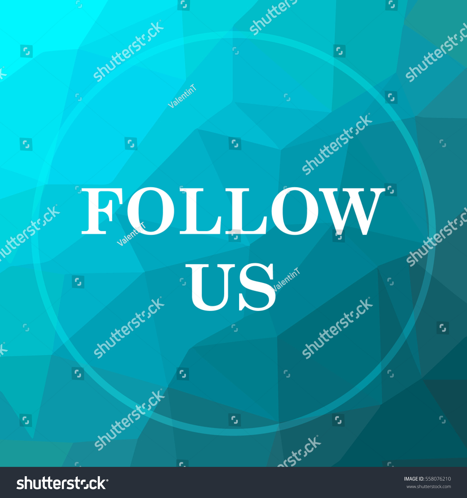 Follow Us Icon Follow Us Website Stock Illustration 558076210