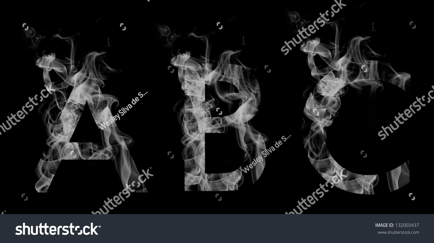 font smoke letters b c stock illustration 132003437 shutterstock smoke letters font