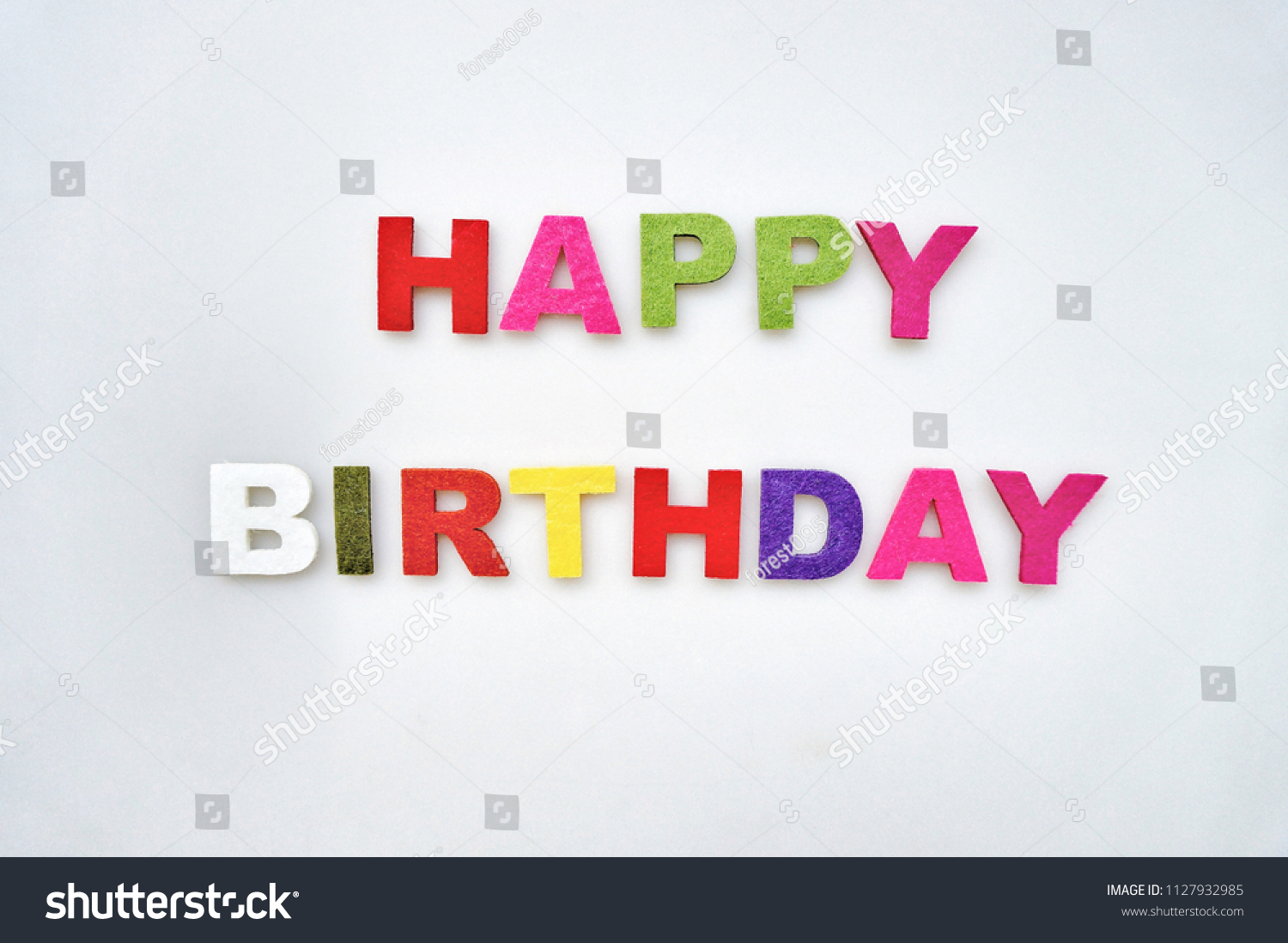 Fonts Art Happy Birthday Text Stock Photo 1127932985 | Shutterstock