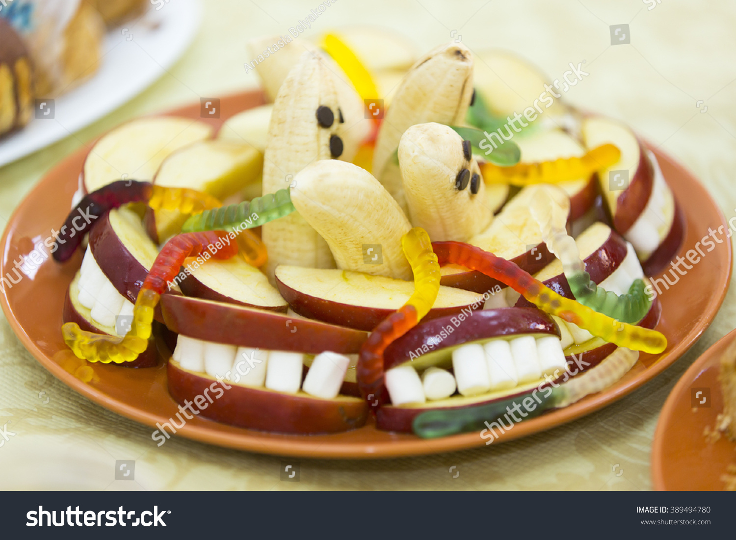 Food Decor Halloween Party Fruit Jaws Stock Photo Edit Now 389494780