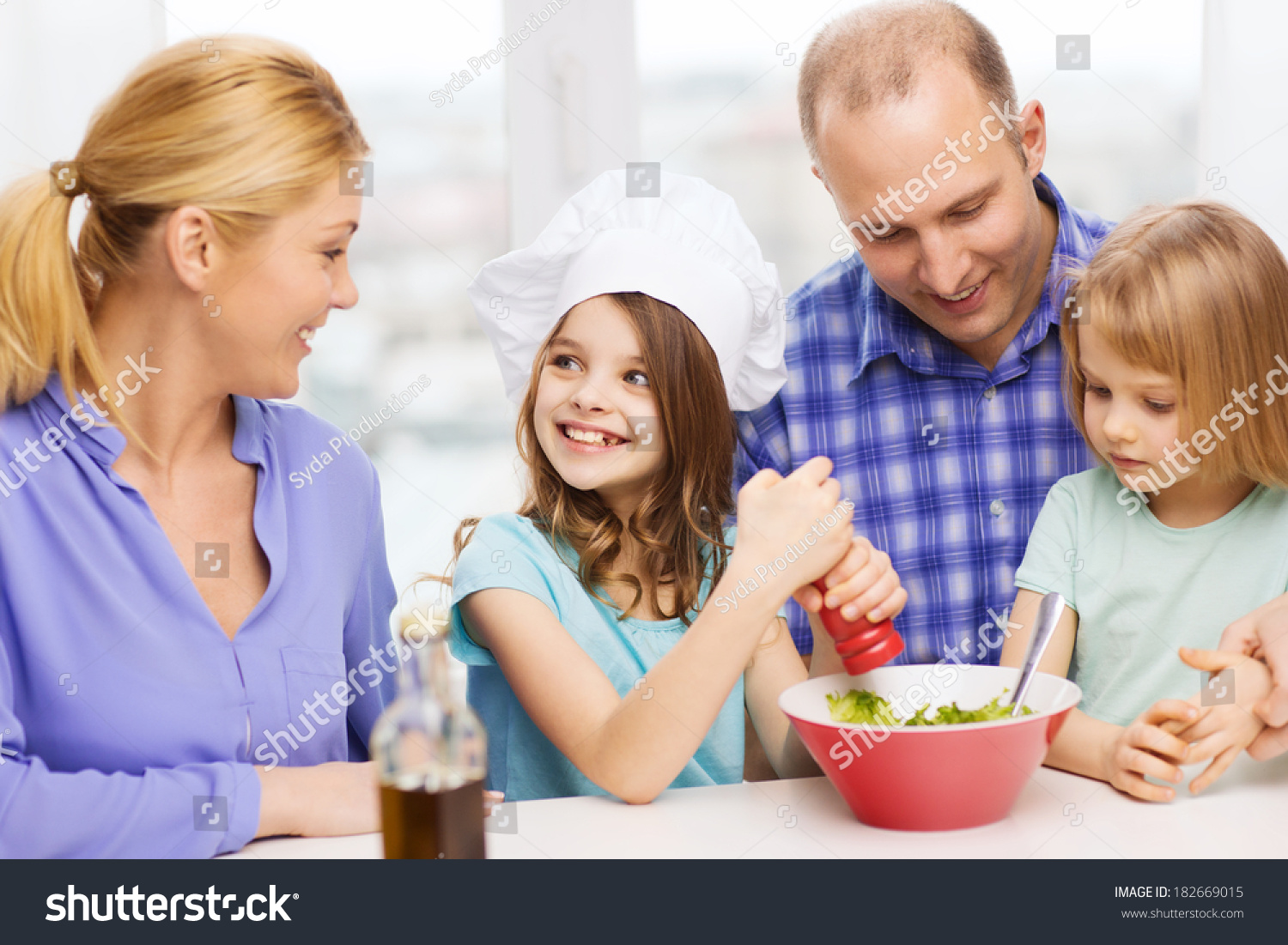 Food Family Children Hapiness People Concept Stock Photo 182669015 ...