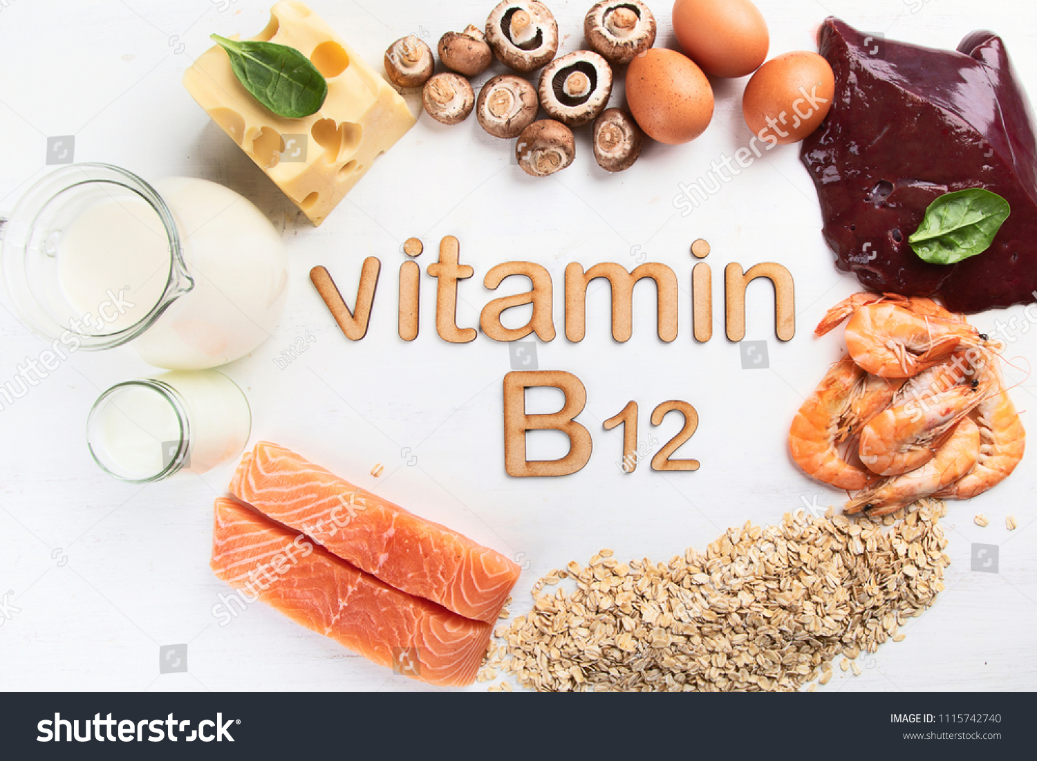 Foods Highest Vitamin B12 Cobalamin Healthy写真素材1115742740 | Shutterstock