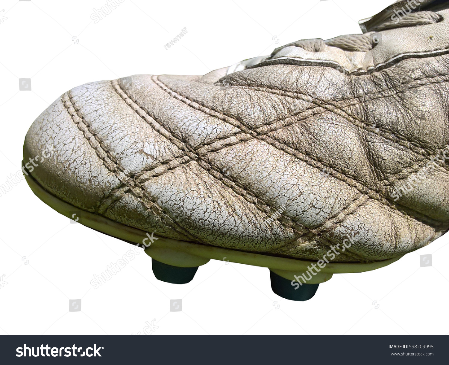 old leather football boots