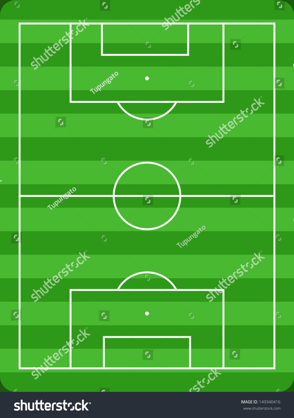 Football Field Diagram White Lines Green Stock Illustration 149340416 ...