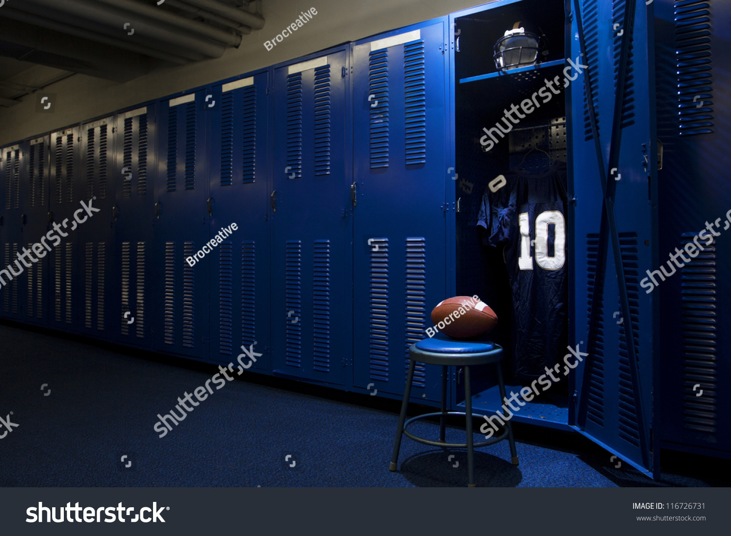 Football Locker Room Stock Photo 116726731 | Shutterstock