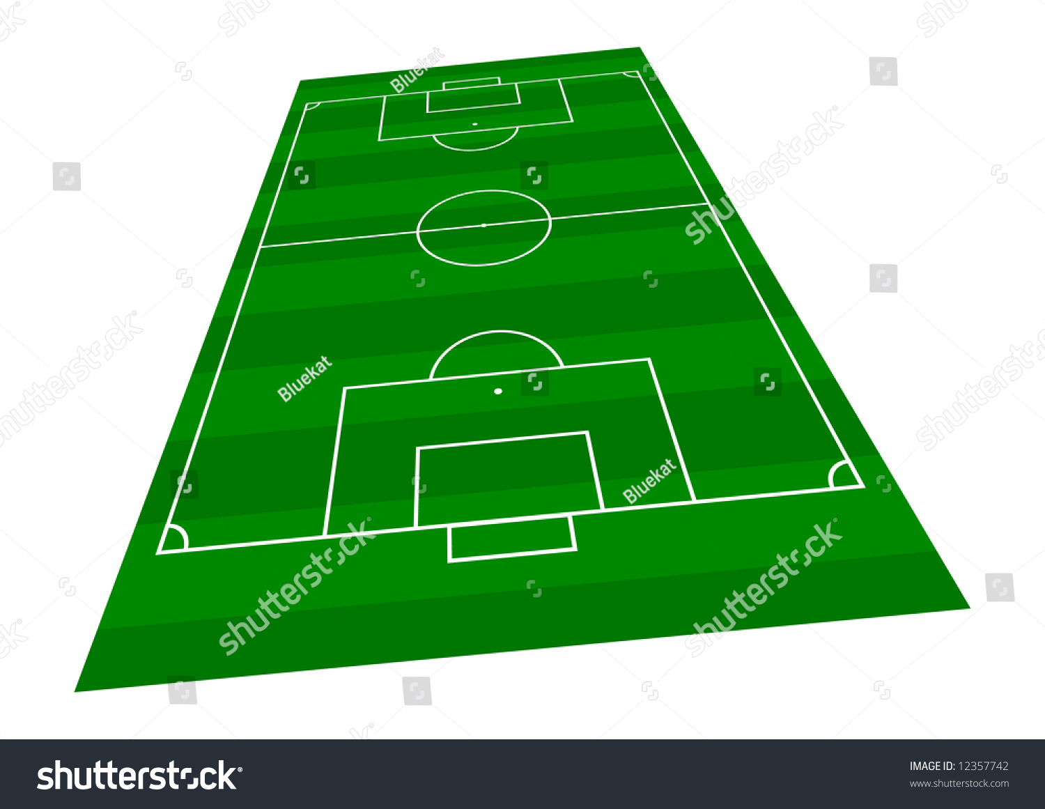 Football Pitch - Perspective View 2 Stock Photo 12357742 : Shutterstock