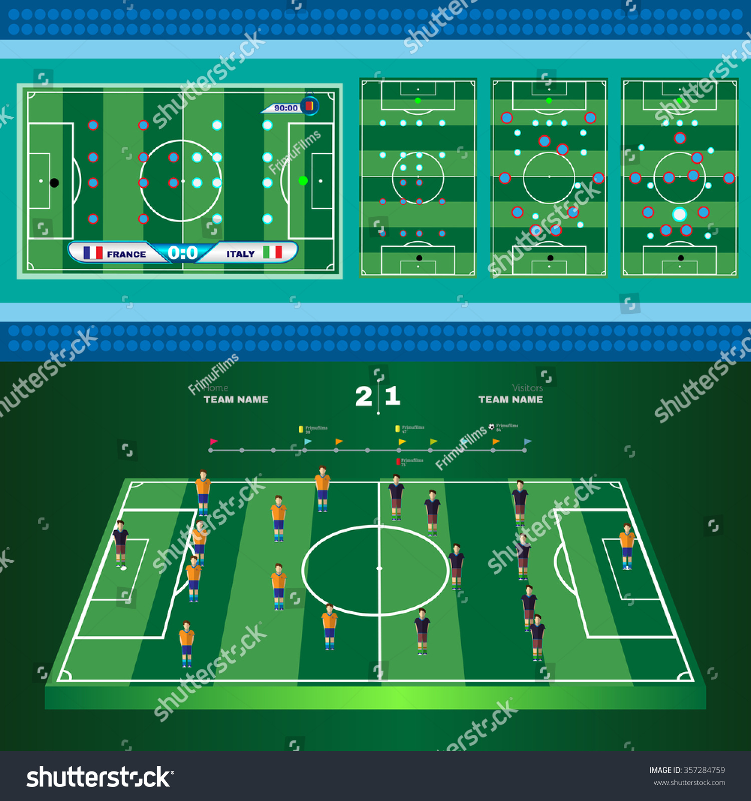 Football Soccer Game Strategy Plan Soccer Stock Illustration 357284759 ...