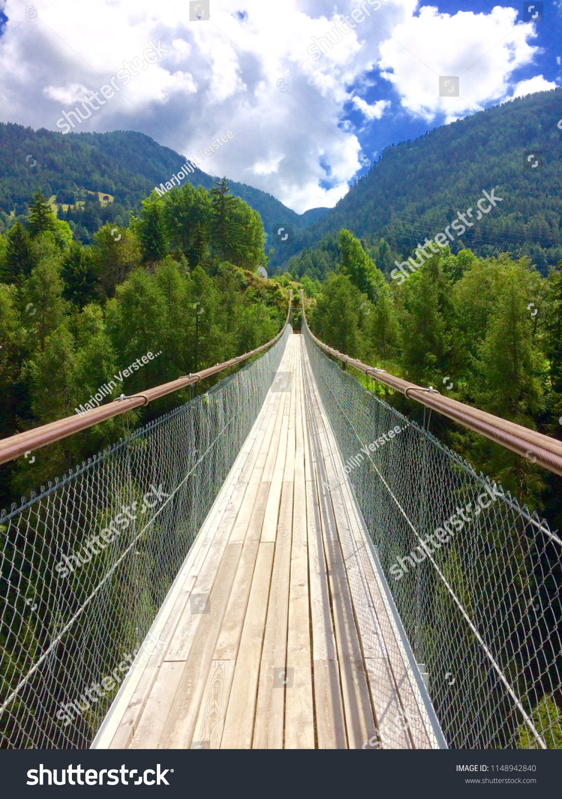 Footbridge Fiesch Zwitserland Stock Photo Edit Now 1148942840